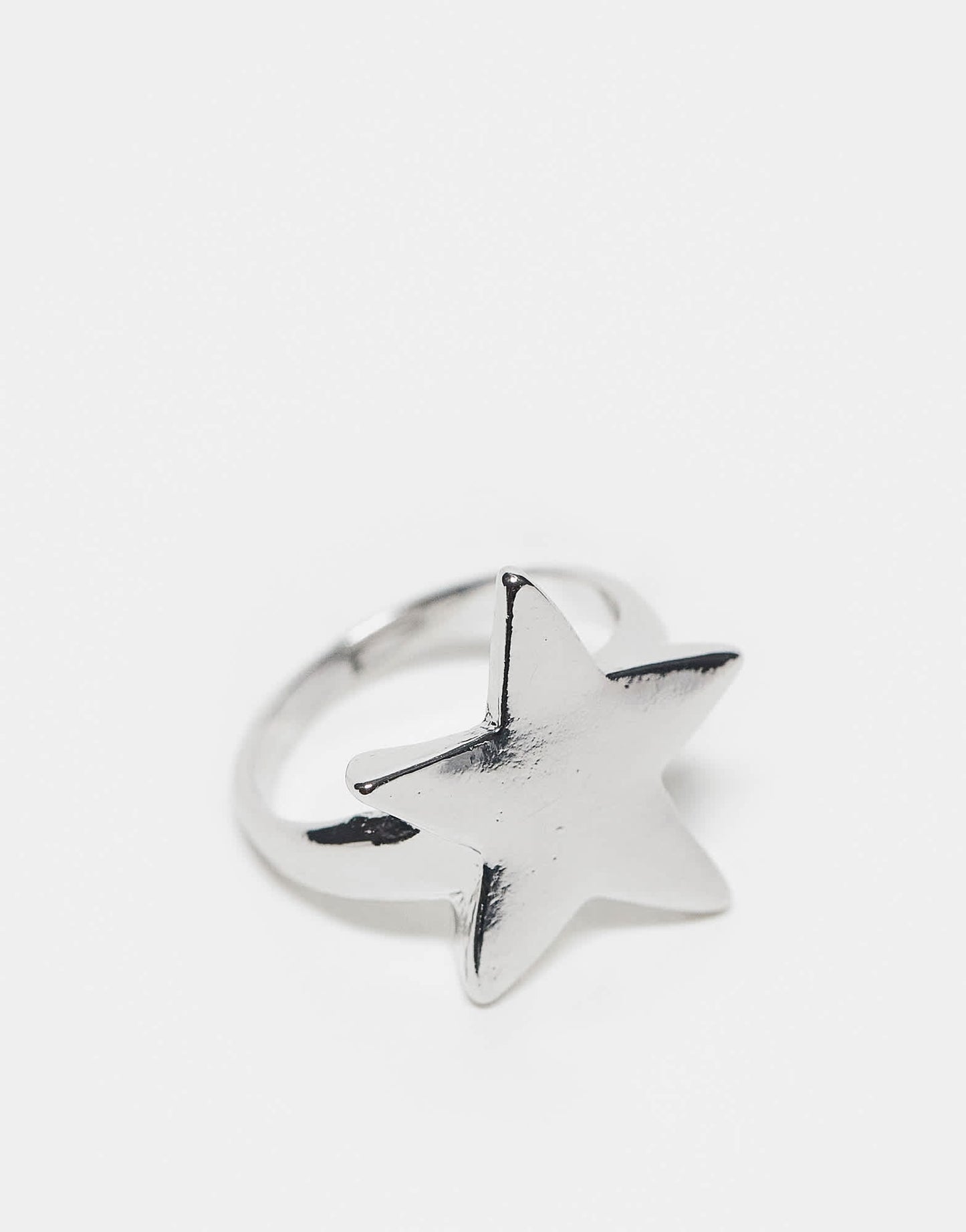 Reclaimed Vintage unisex star ring in silver