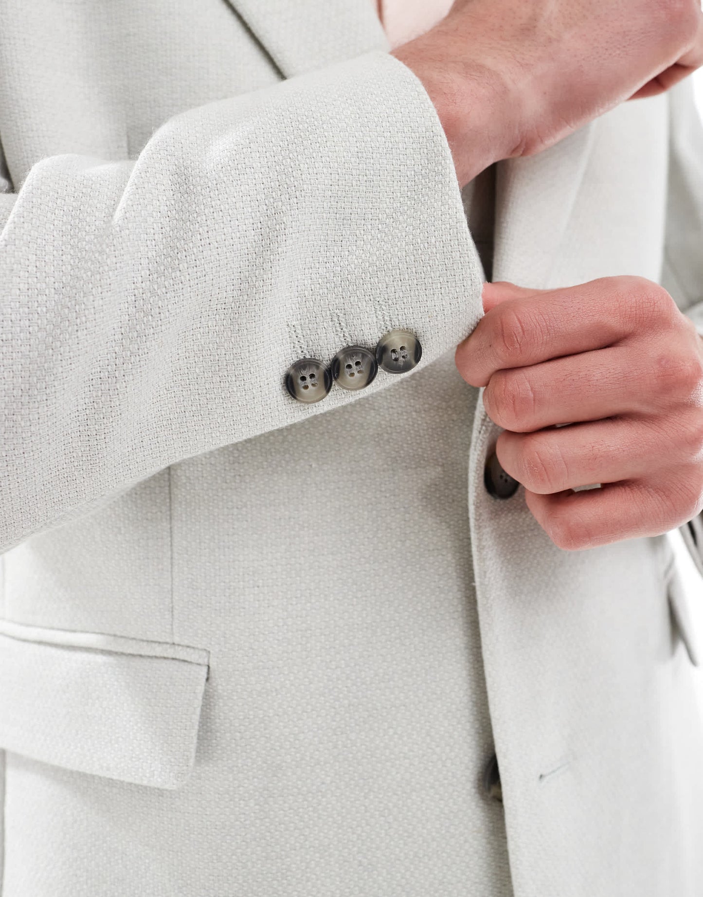 ASOS DESIGN slim suit jacket wool blend in light grey