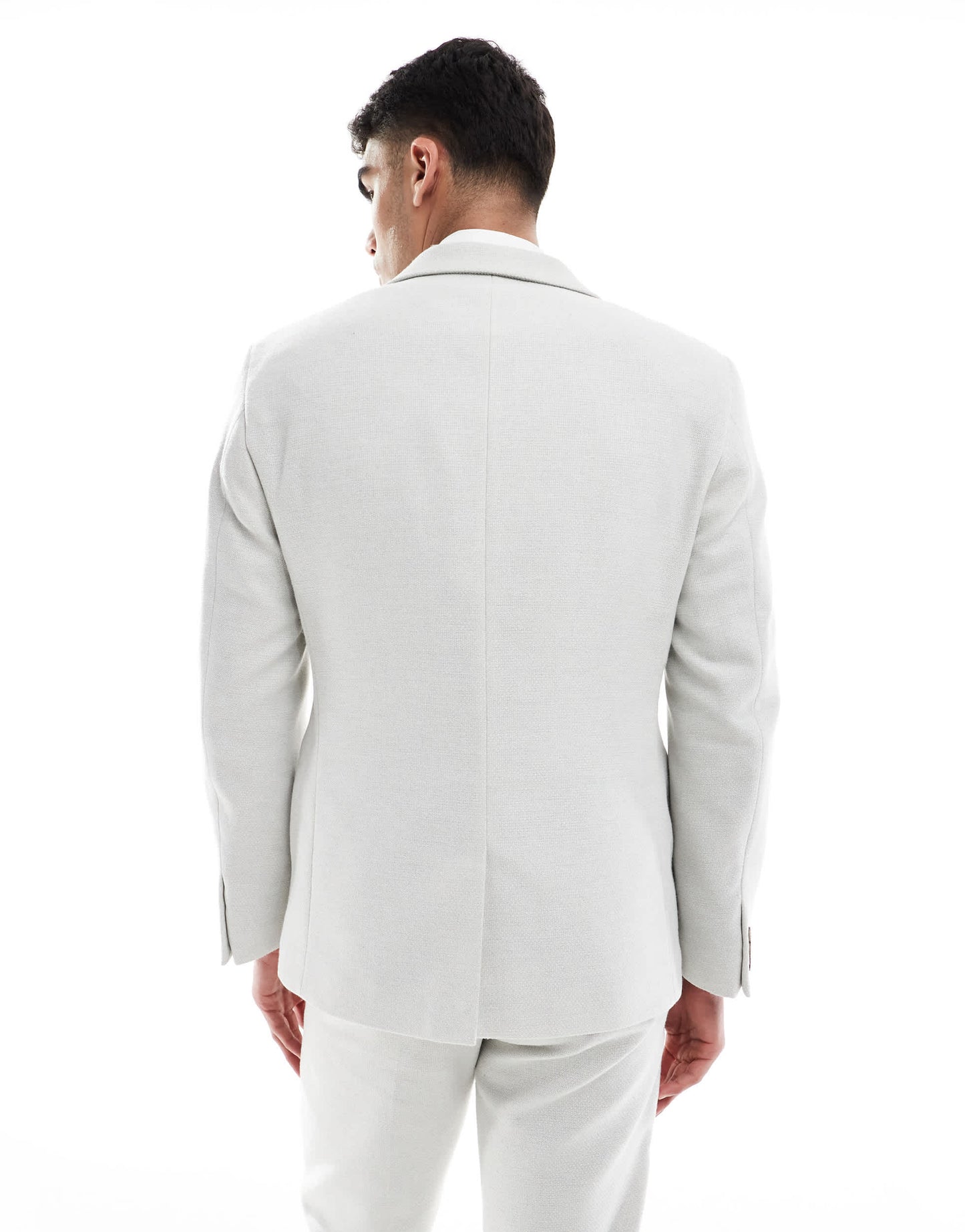 ASOS DESIGN slim suit jacket wool blend in light grey