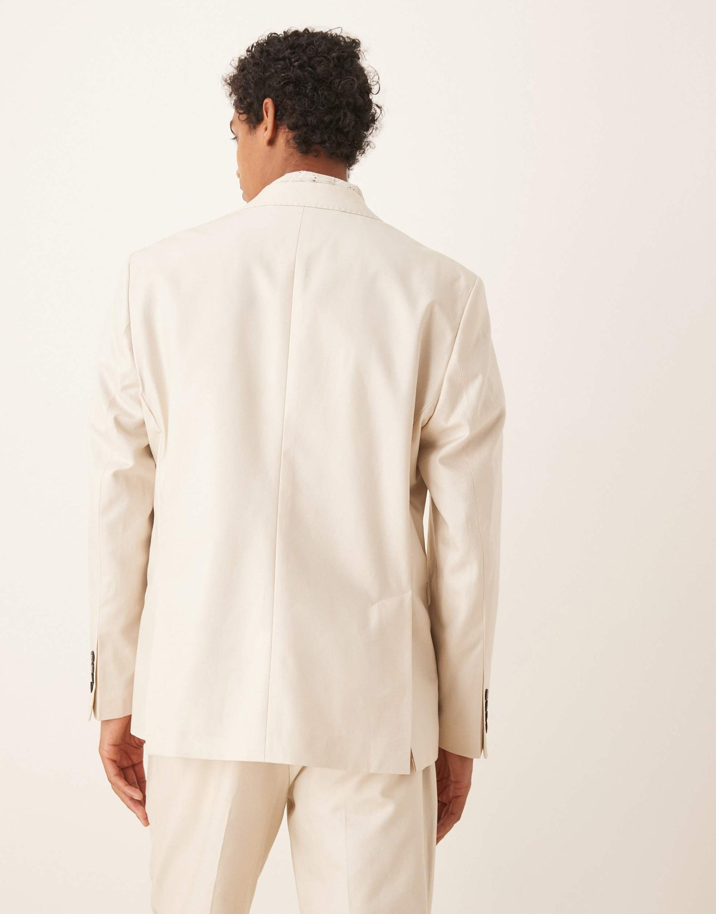 Selected Ascot regular fit blazer in cream