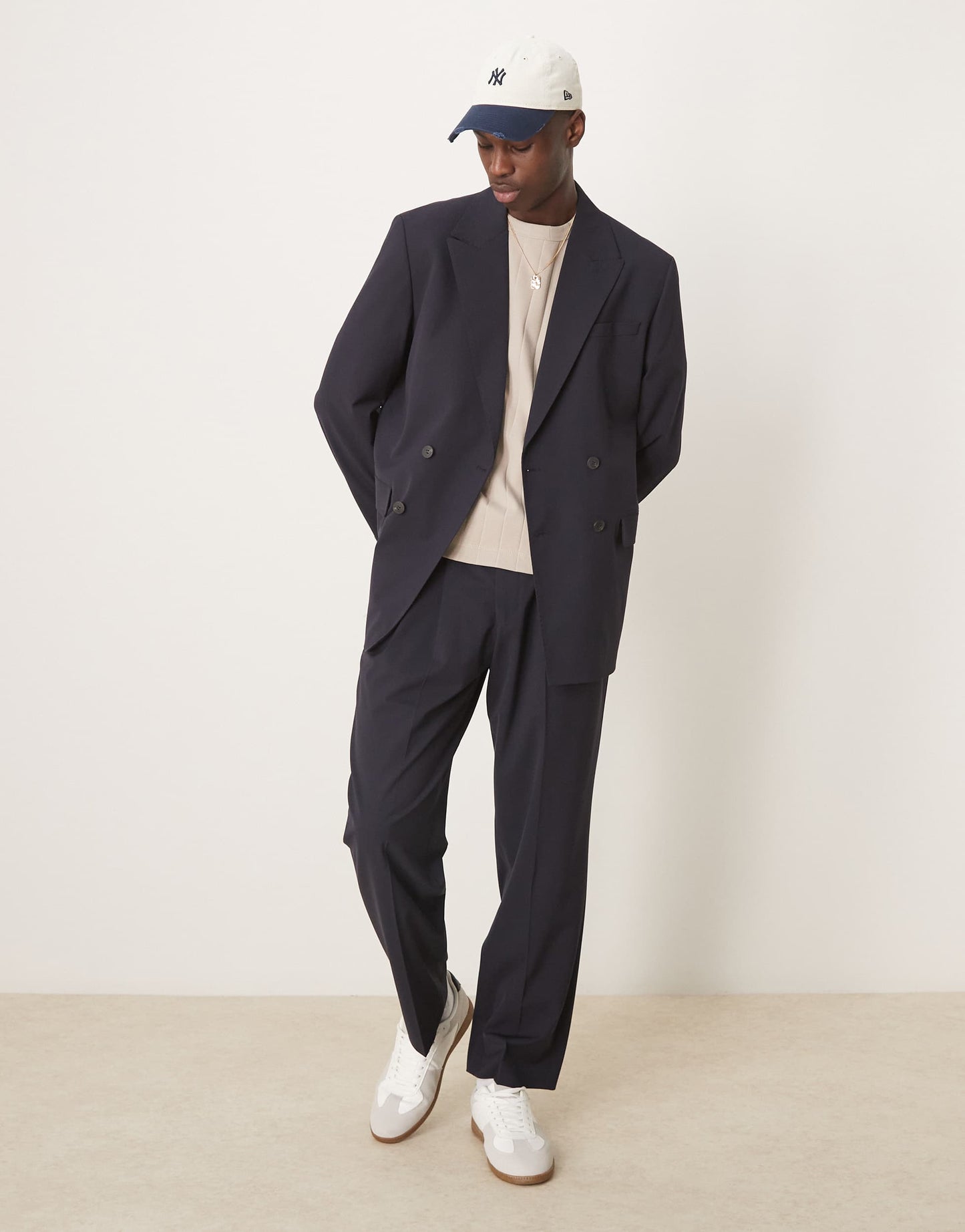 Selected Liam regular fit trouser in navy