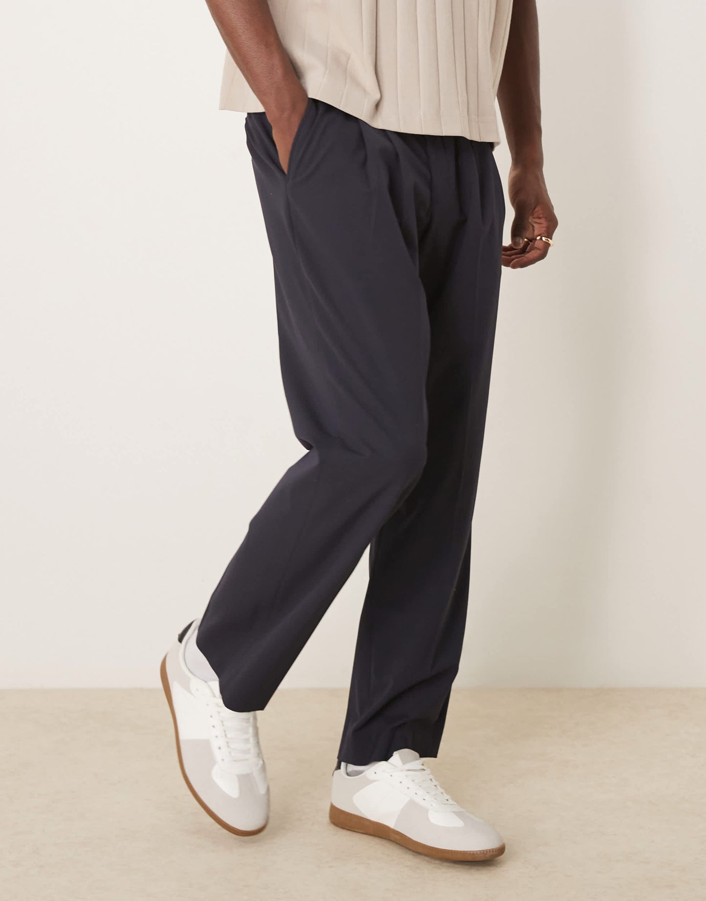Selected Liam regular fit trouser in navy