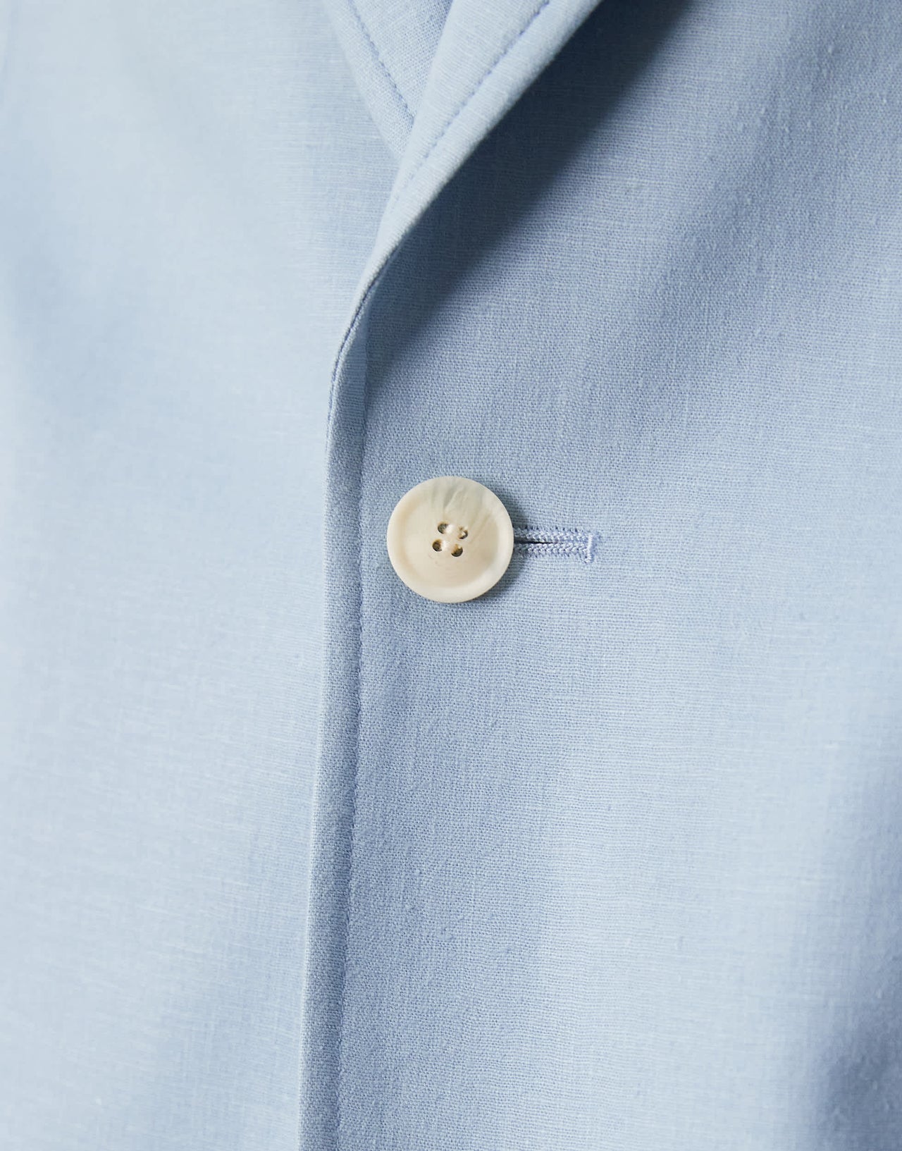 ASOS DESIGN linen blend slim suit jacket in light blue