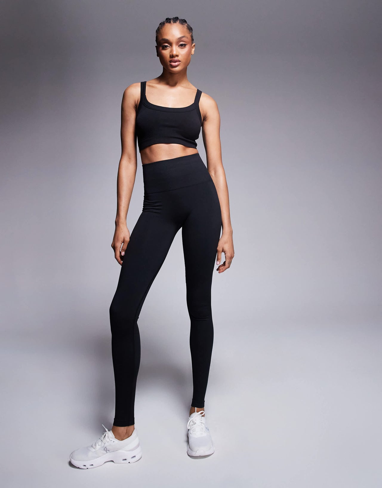 4505 Tall smooth seamless high waist gym legging in black