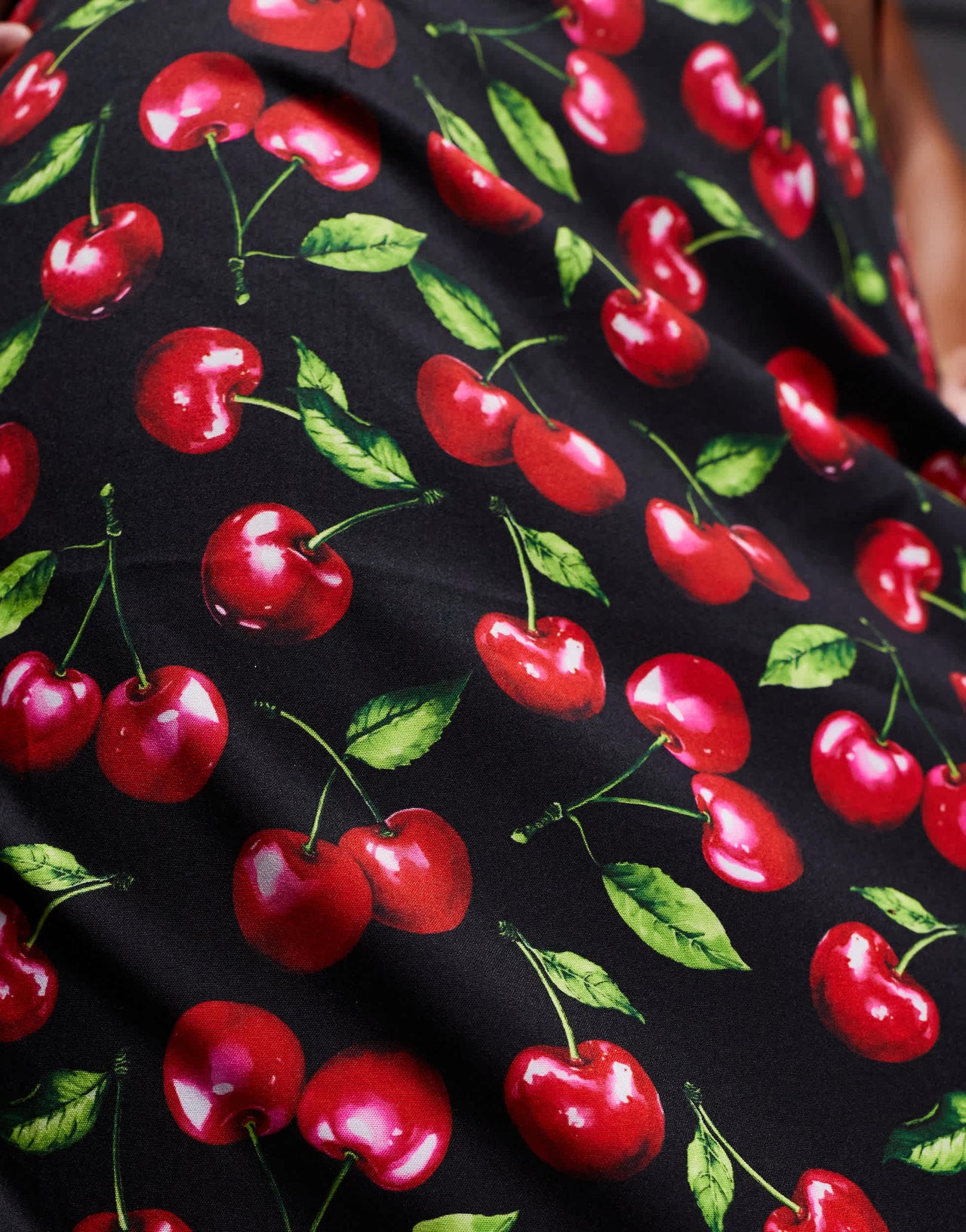 Missyempire low rise back split maxi skirt co-ord in cherry print