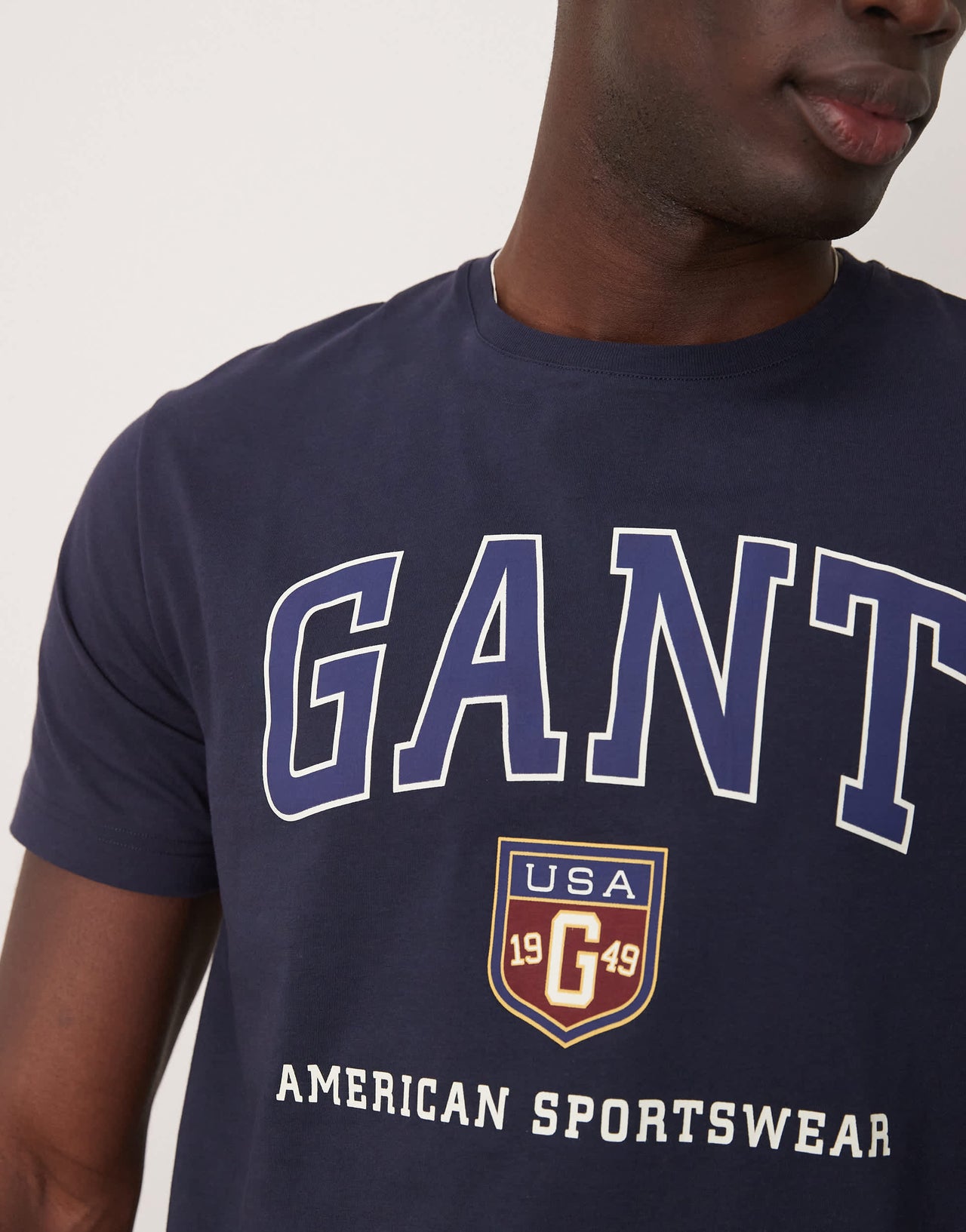 GANT varsity logo t-shirt in navy