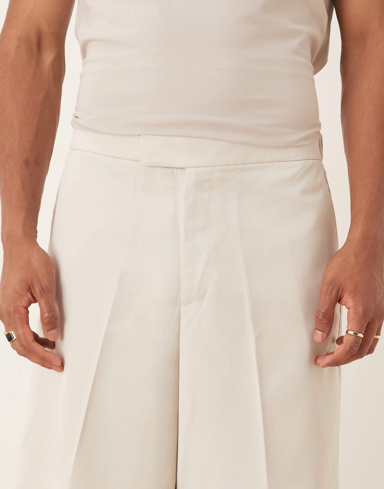 ASOS DESIGN smart co-ord oversized bermuda shorts in stone with elasticated waist