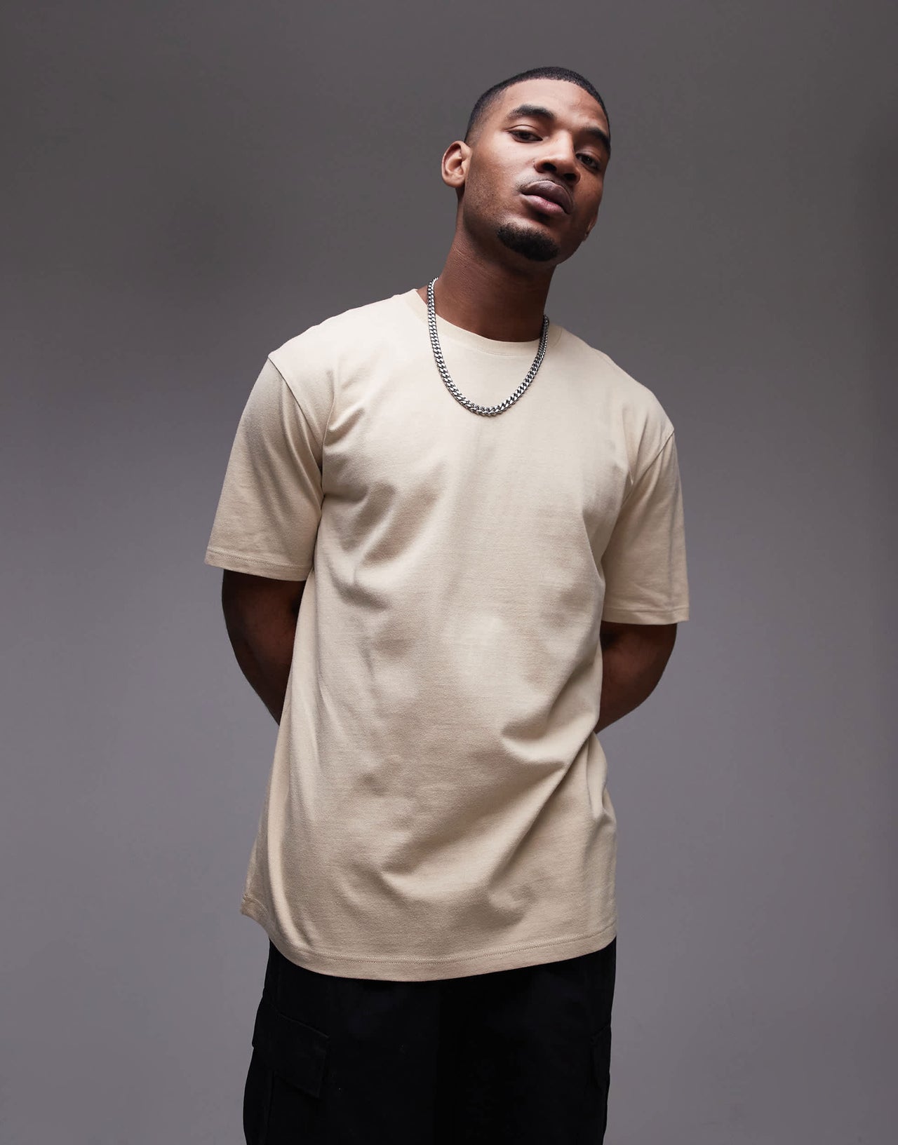 Topman relaxed fit t-shirt in stone