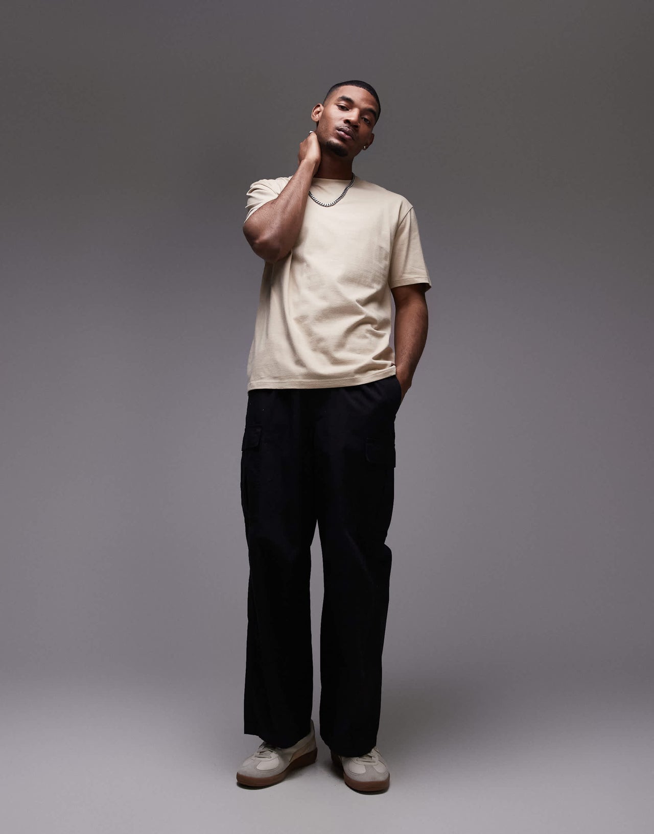 Topman relaxed fit t-shirt in stone