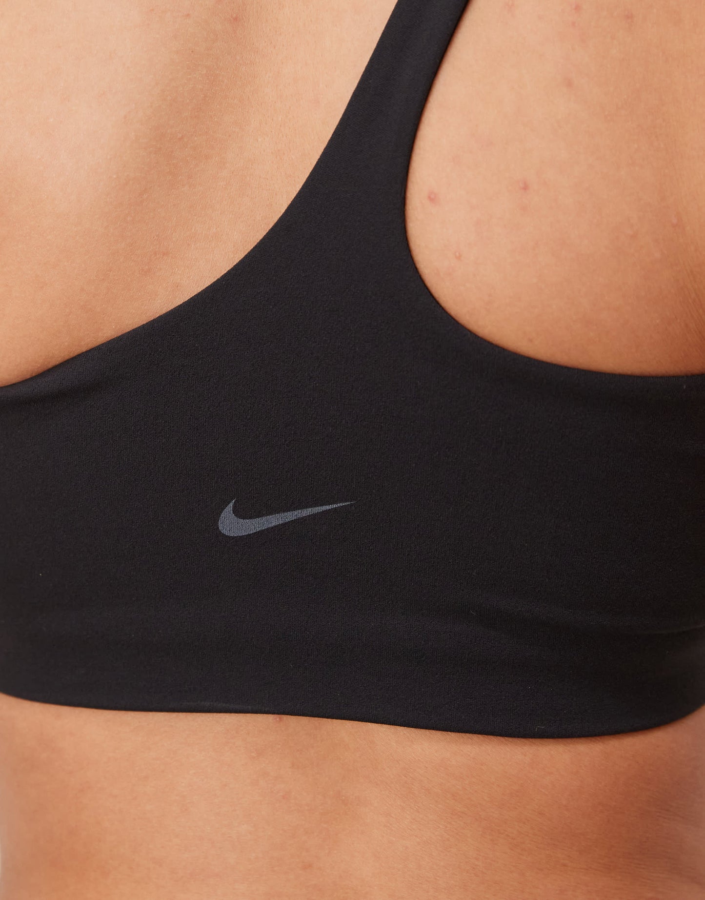 Nike Training Zenvy Yoga soft touch one shoulder light support sports bra in black
