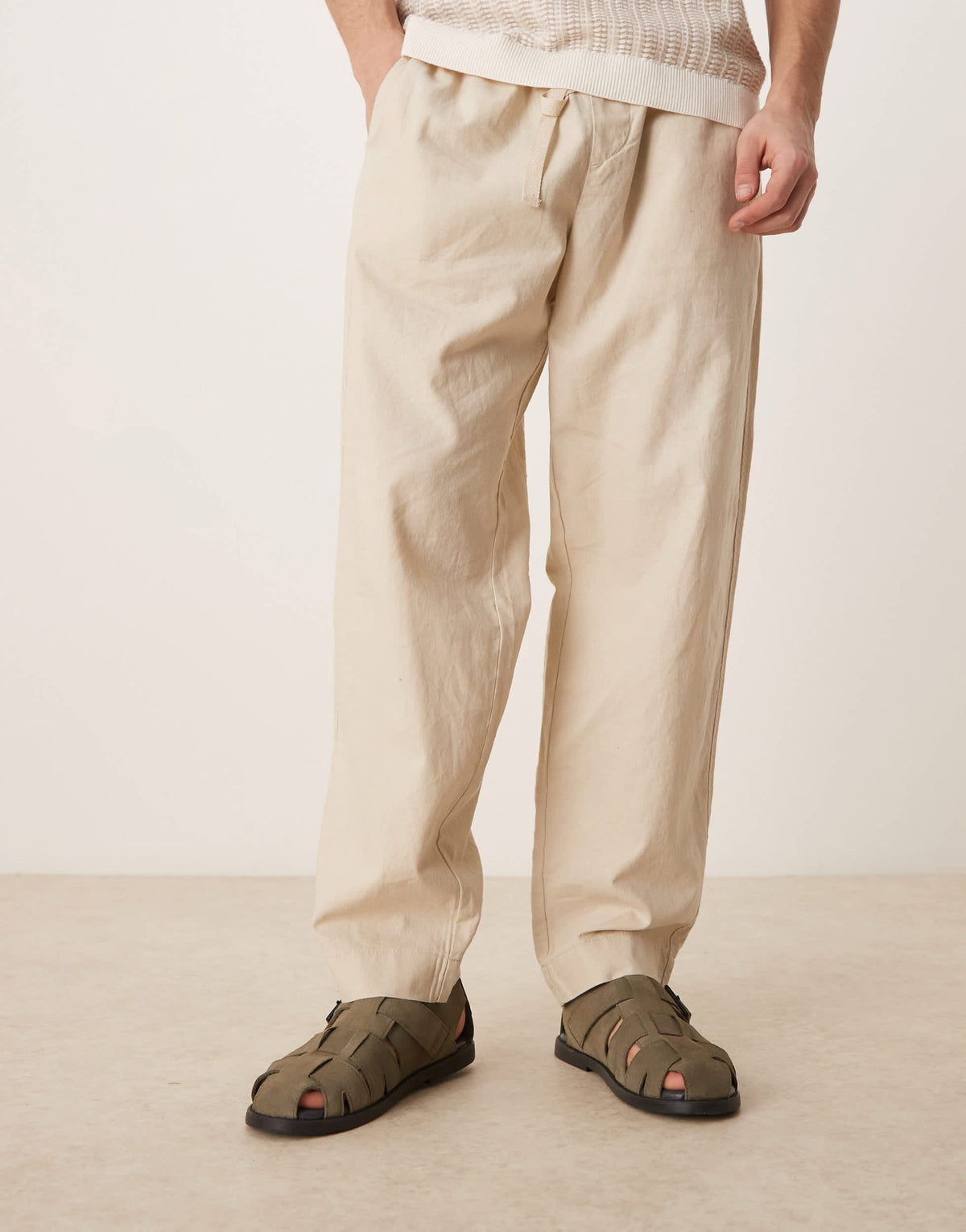 ASOS DESIGN fisherman sandals in khaki suede