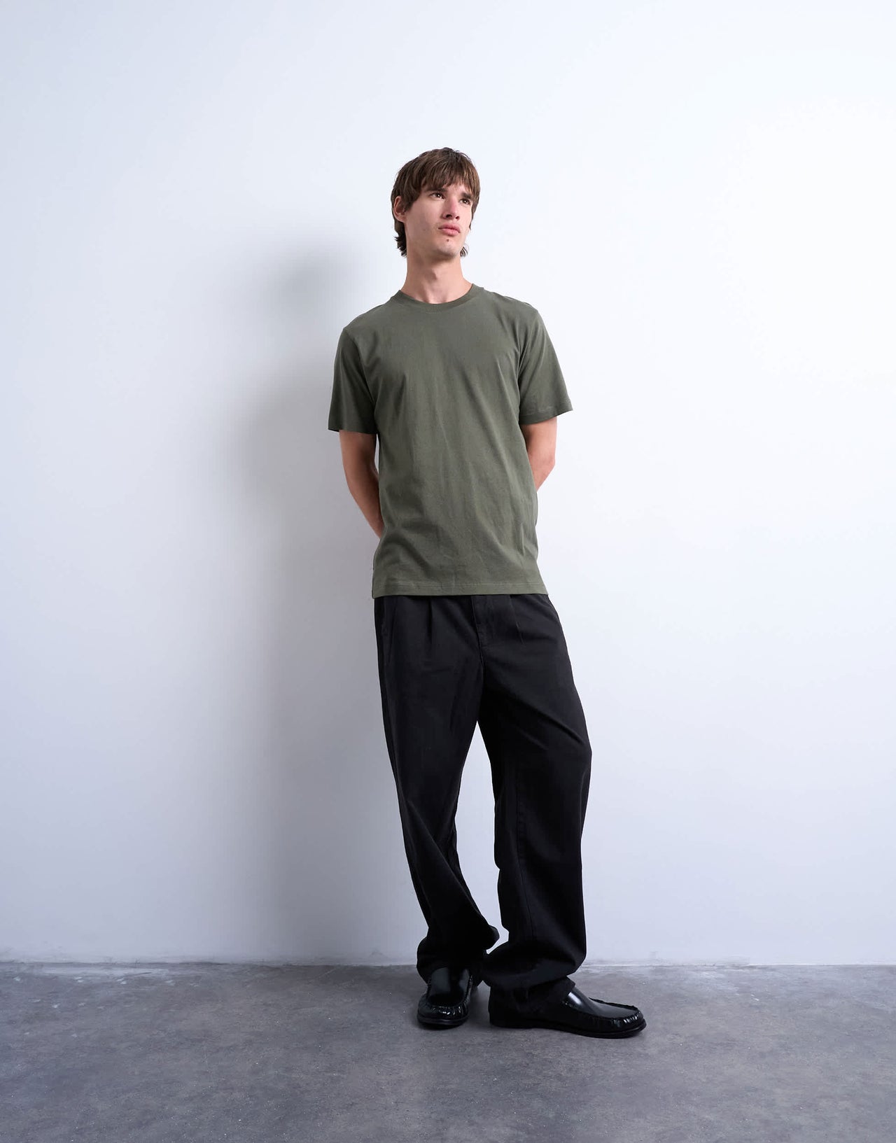 Topman classic fit t-shirt in khaki