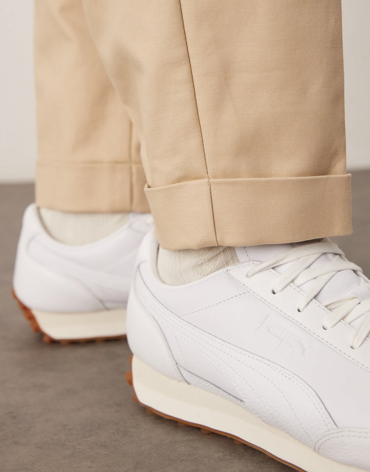 ASOS DESIGN smart oversized tapered cotton chino trousers in stone