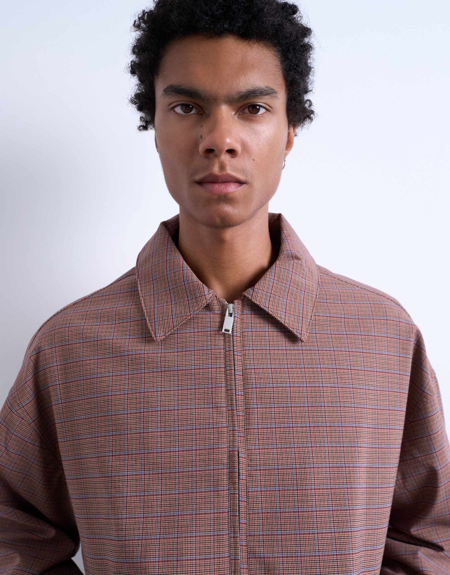 Topman harrington jacket in check