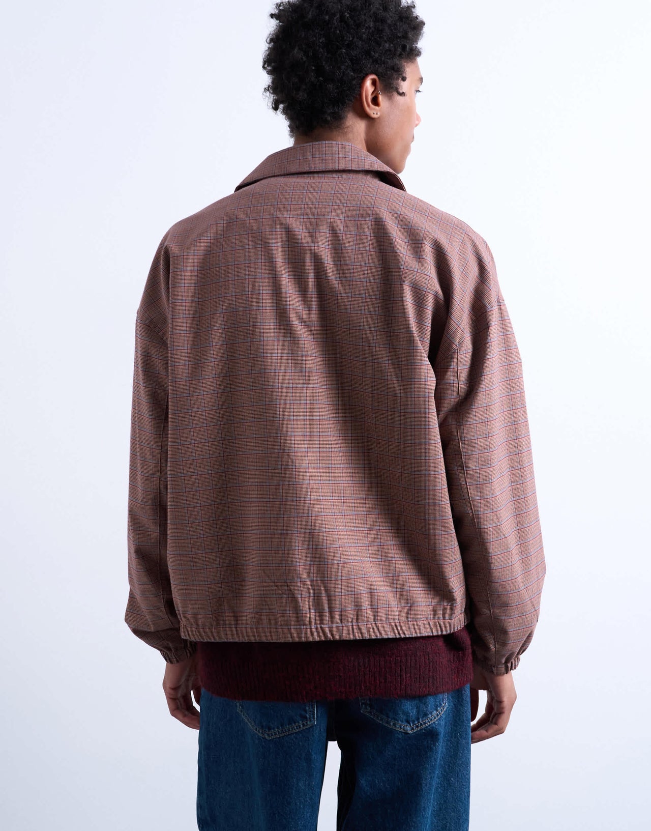 Topman harrington jacket in check