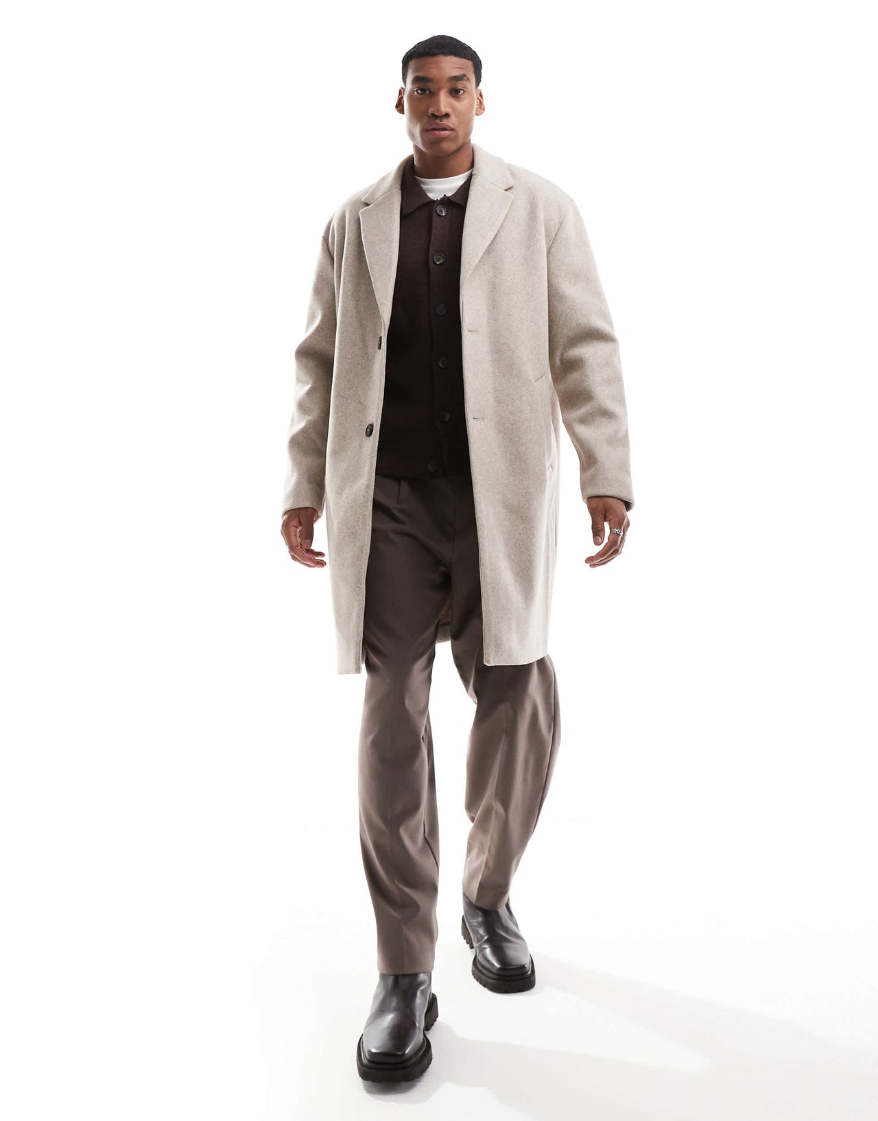 Pull&Bear overcoat in beige