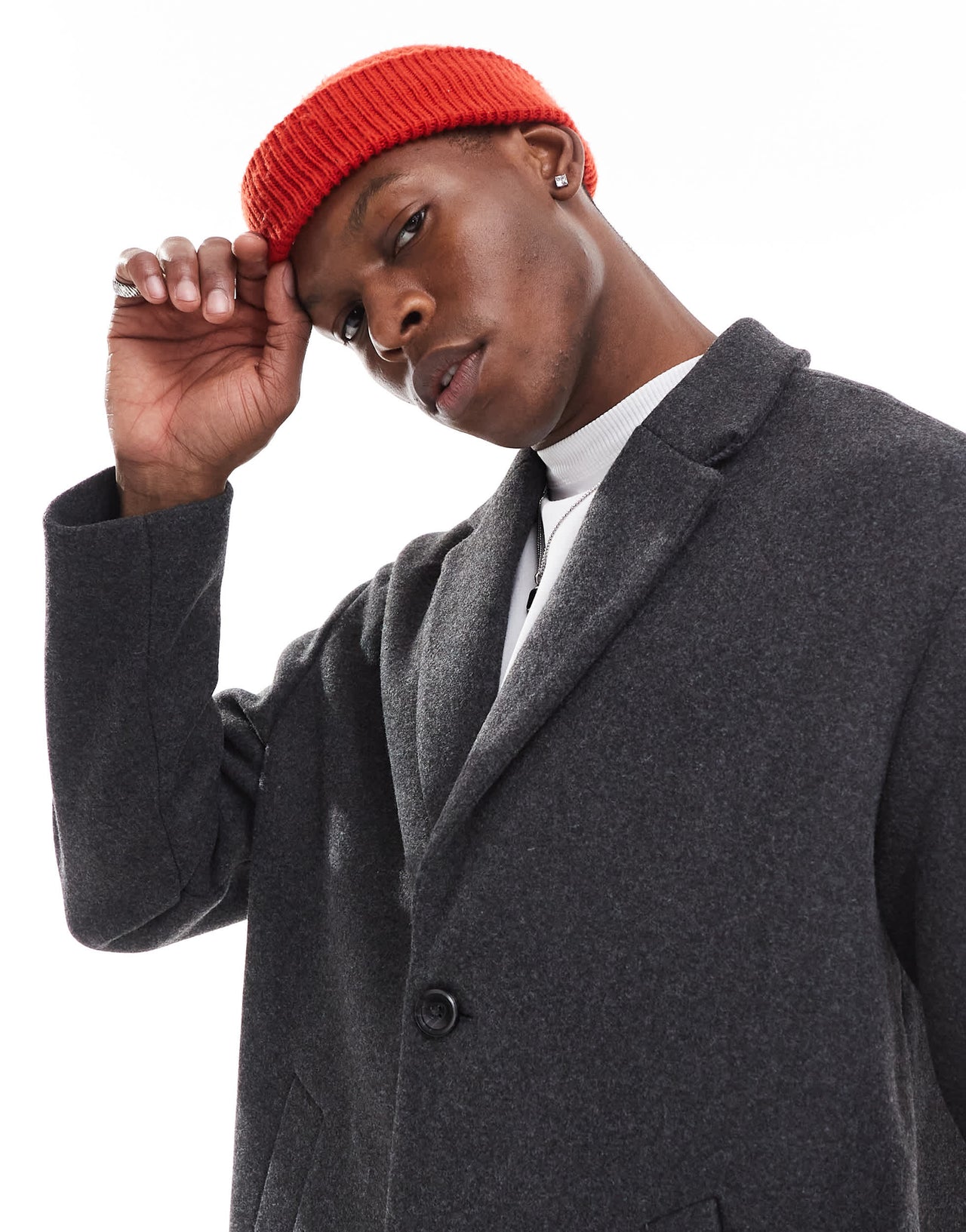 Pull&Bear overcoat in grey