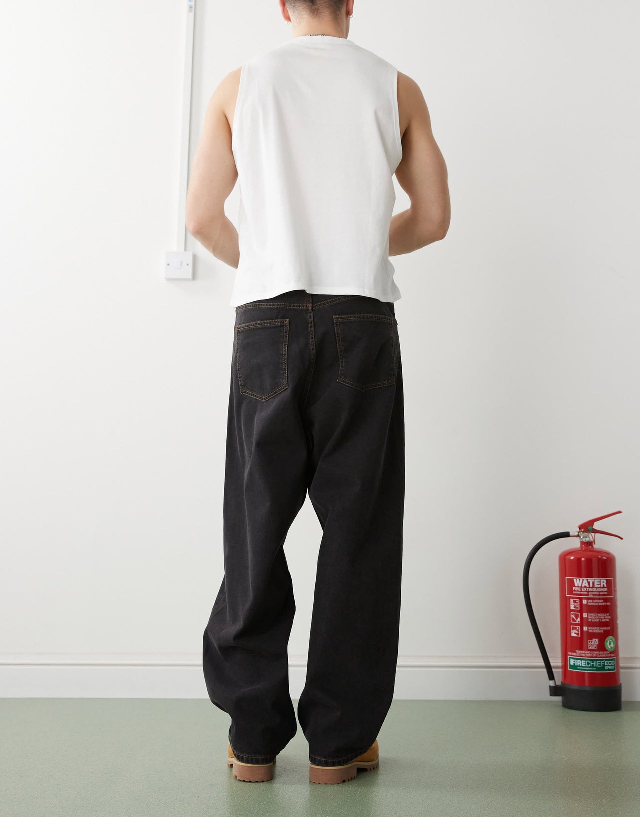 Dr Denim Kobe baggy fit jeans in dust washed black