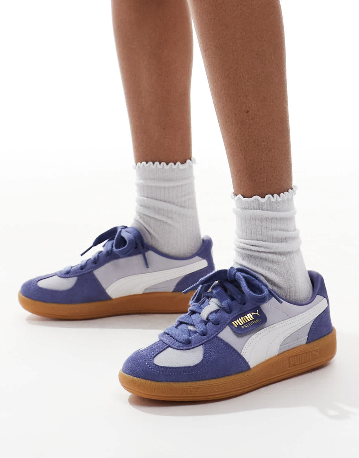 Puma Palermo trainers in mix blue
