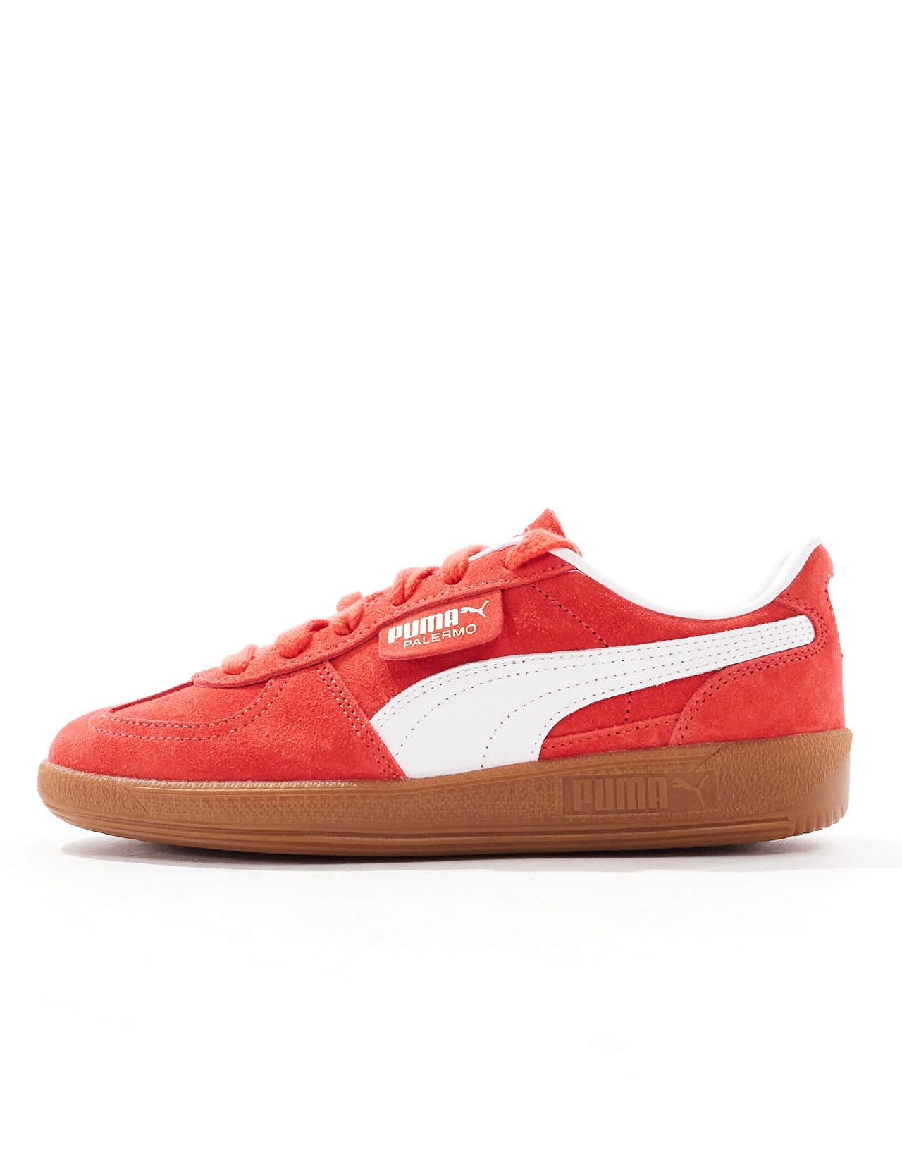 Puma Palermo trainers in red & white