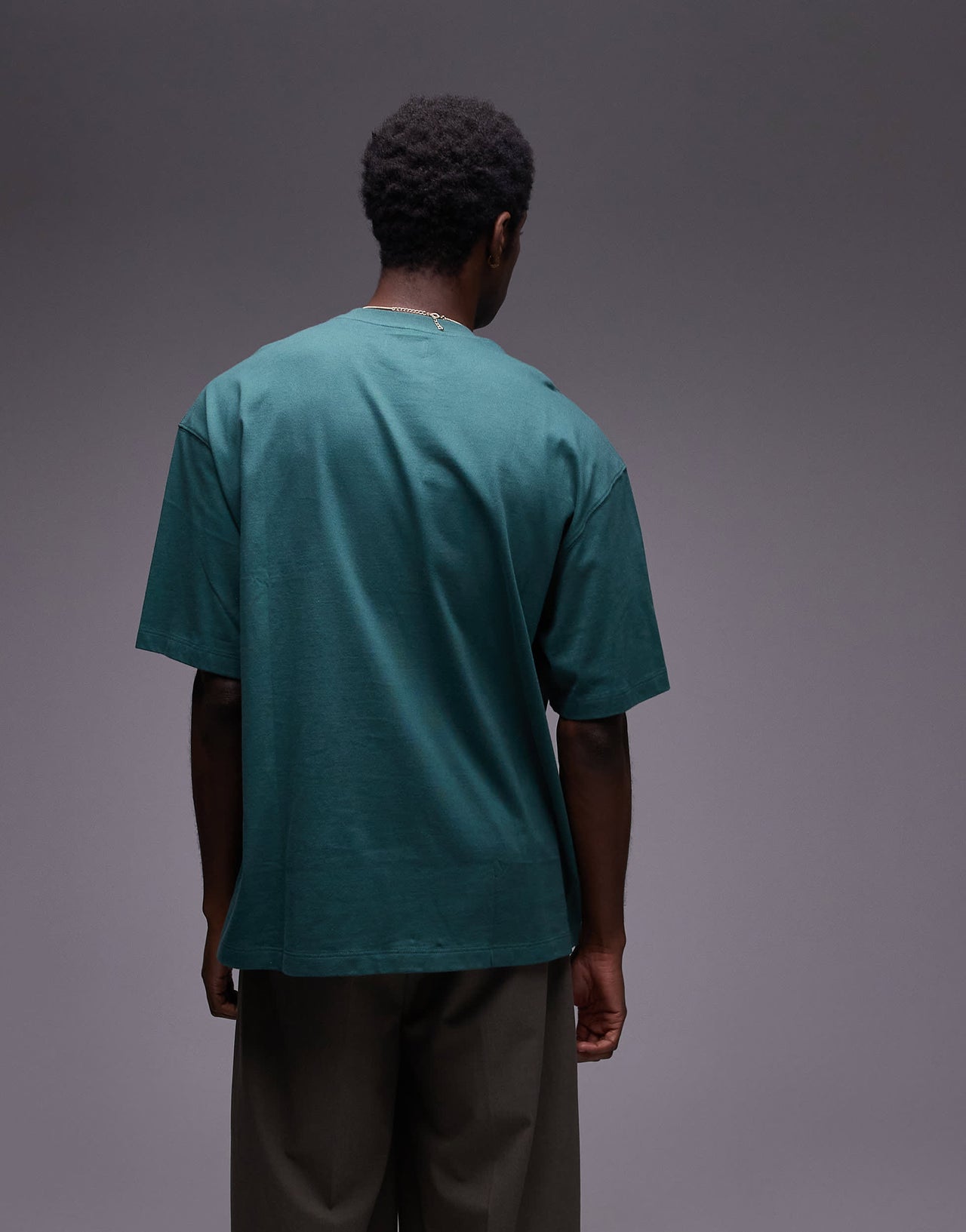 Topman extreme oversized fit t-shirt in dark green