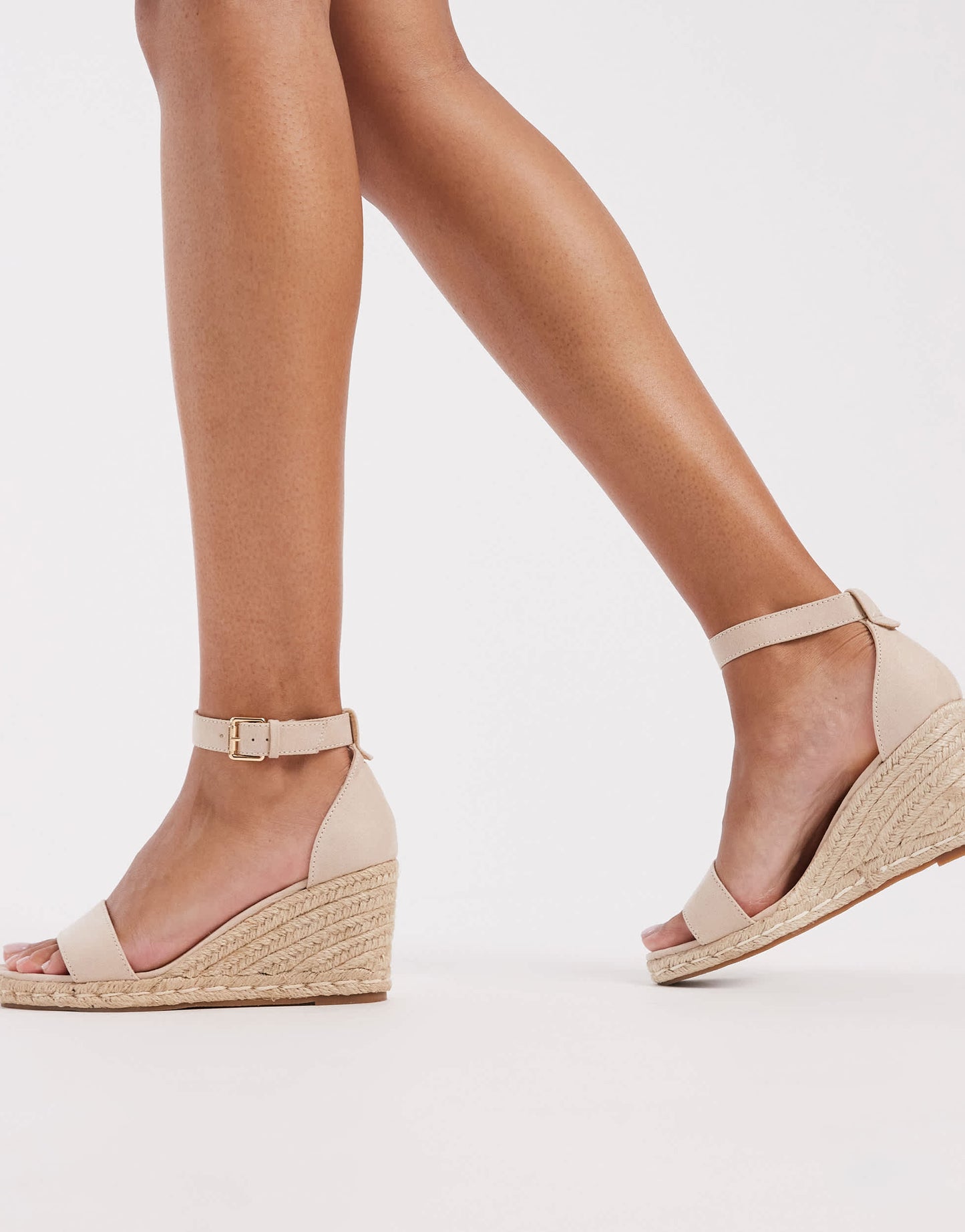SEQWL Amber wedge heeled espadrilles in gold