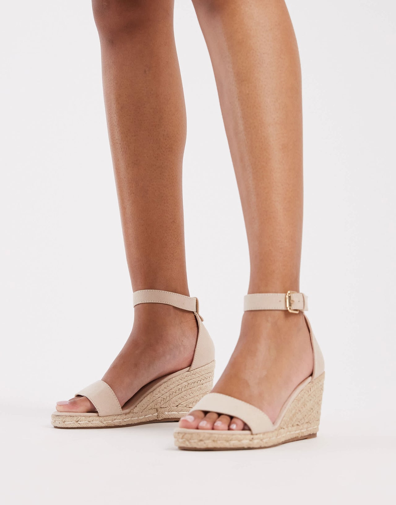 SEQWL Amber wedge heeled espadrilles in gold
