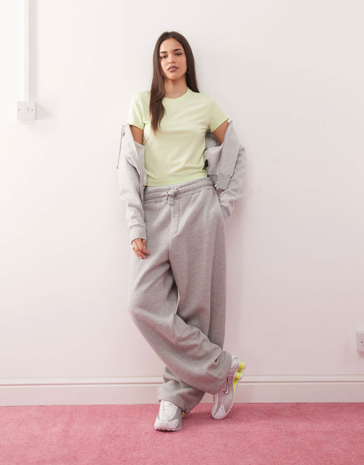Nike Chill baby cropped t-shirt in lime green