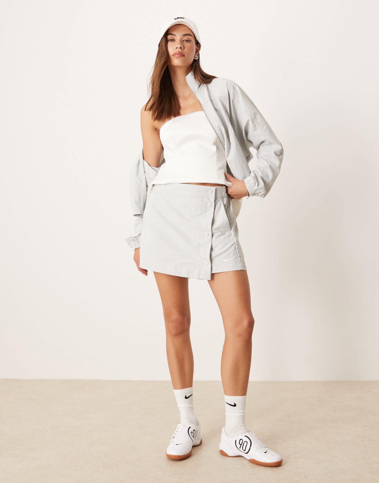 Nike Trend Essential 3inch skort in silver