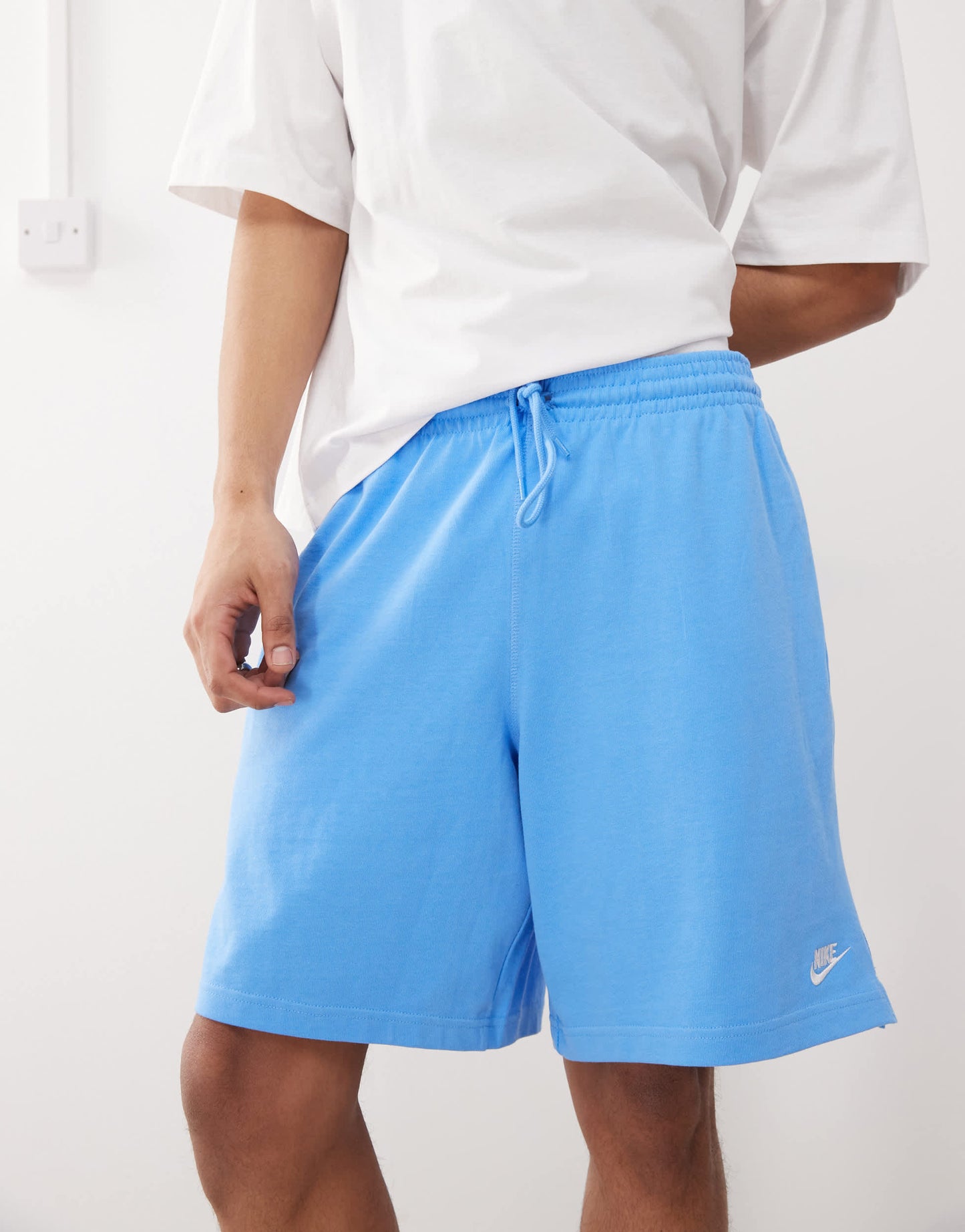 Nike Club knit shorts in blue