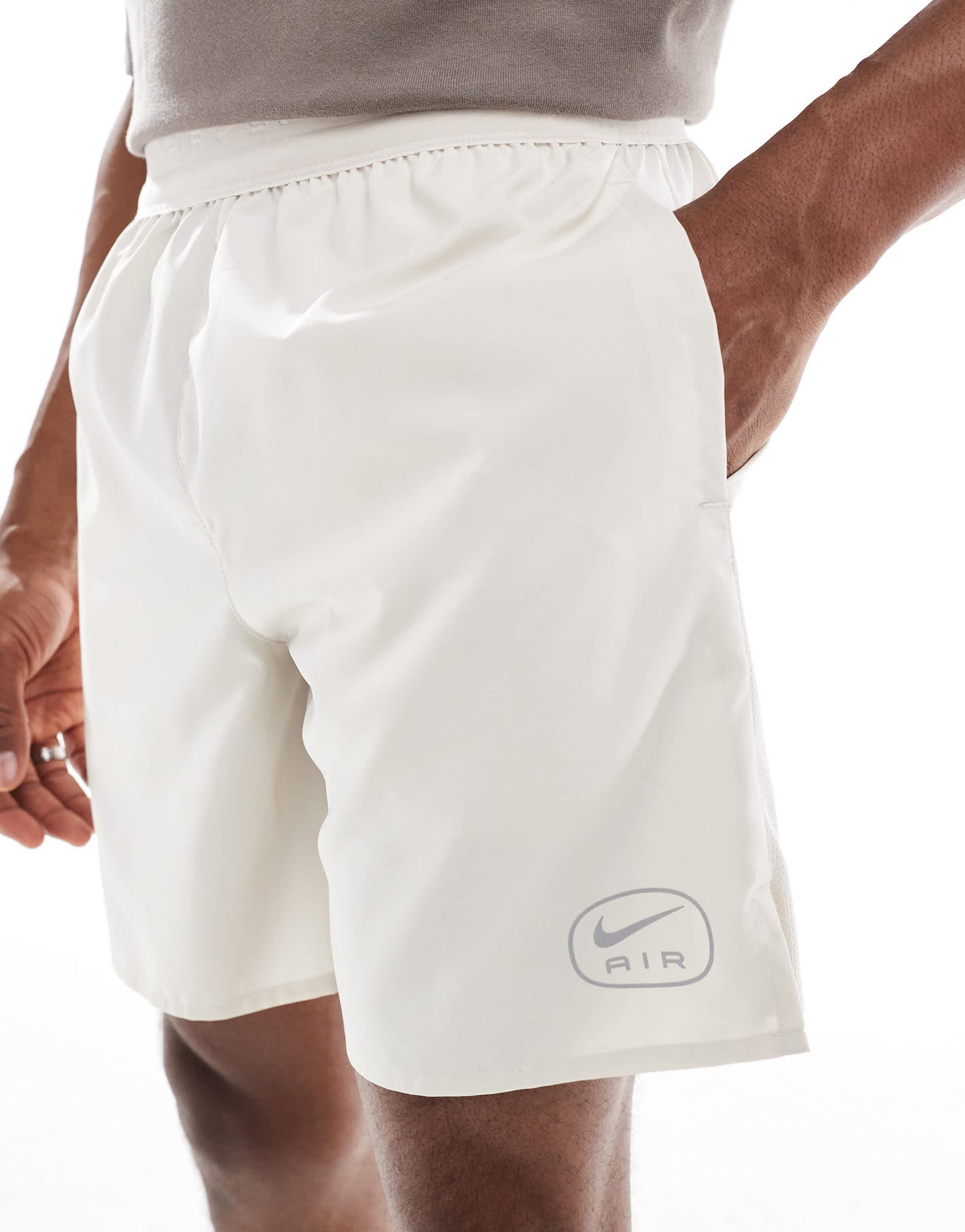 Nike Air Run shorts in beige