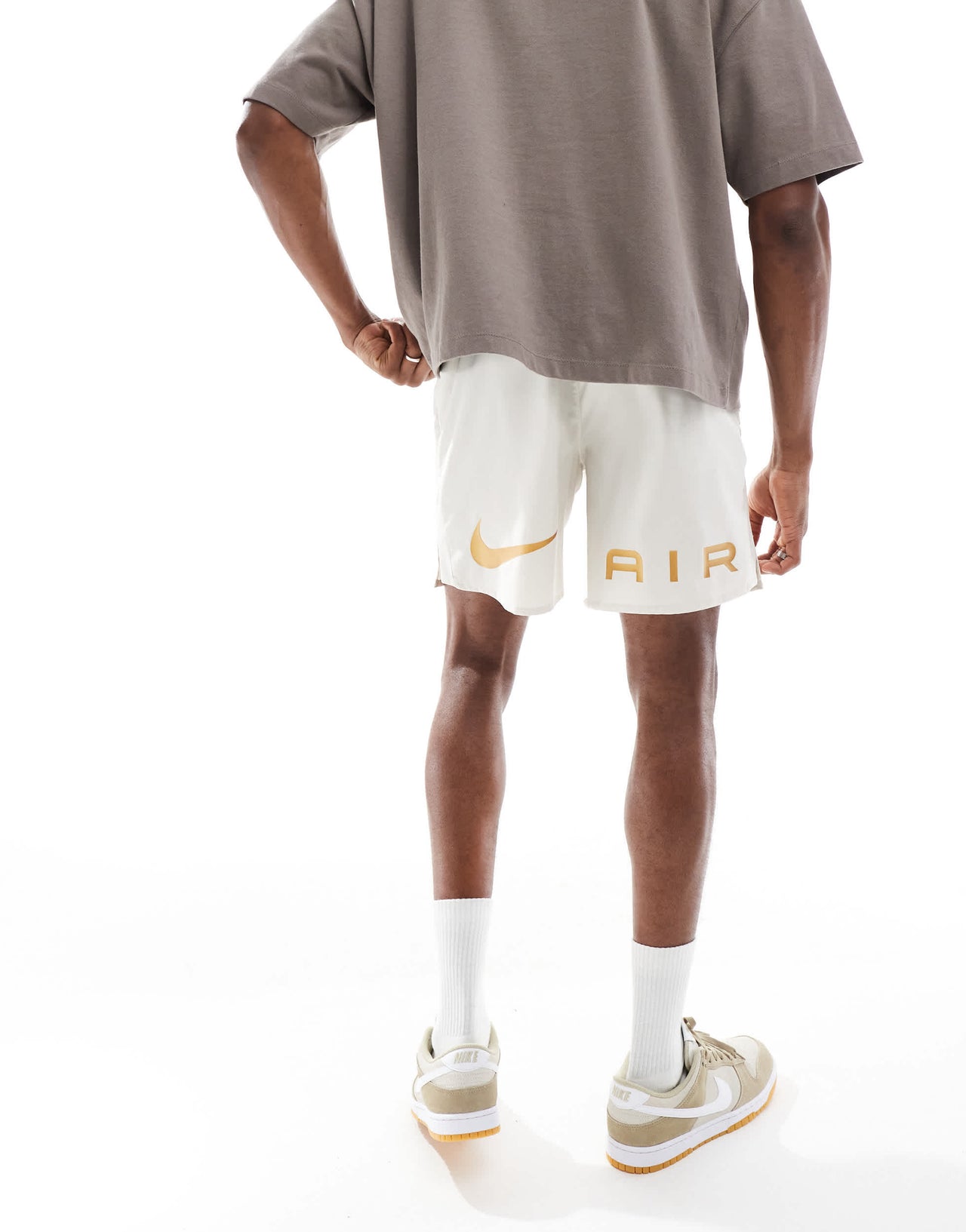 Nike Air Run shorts in beige