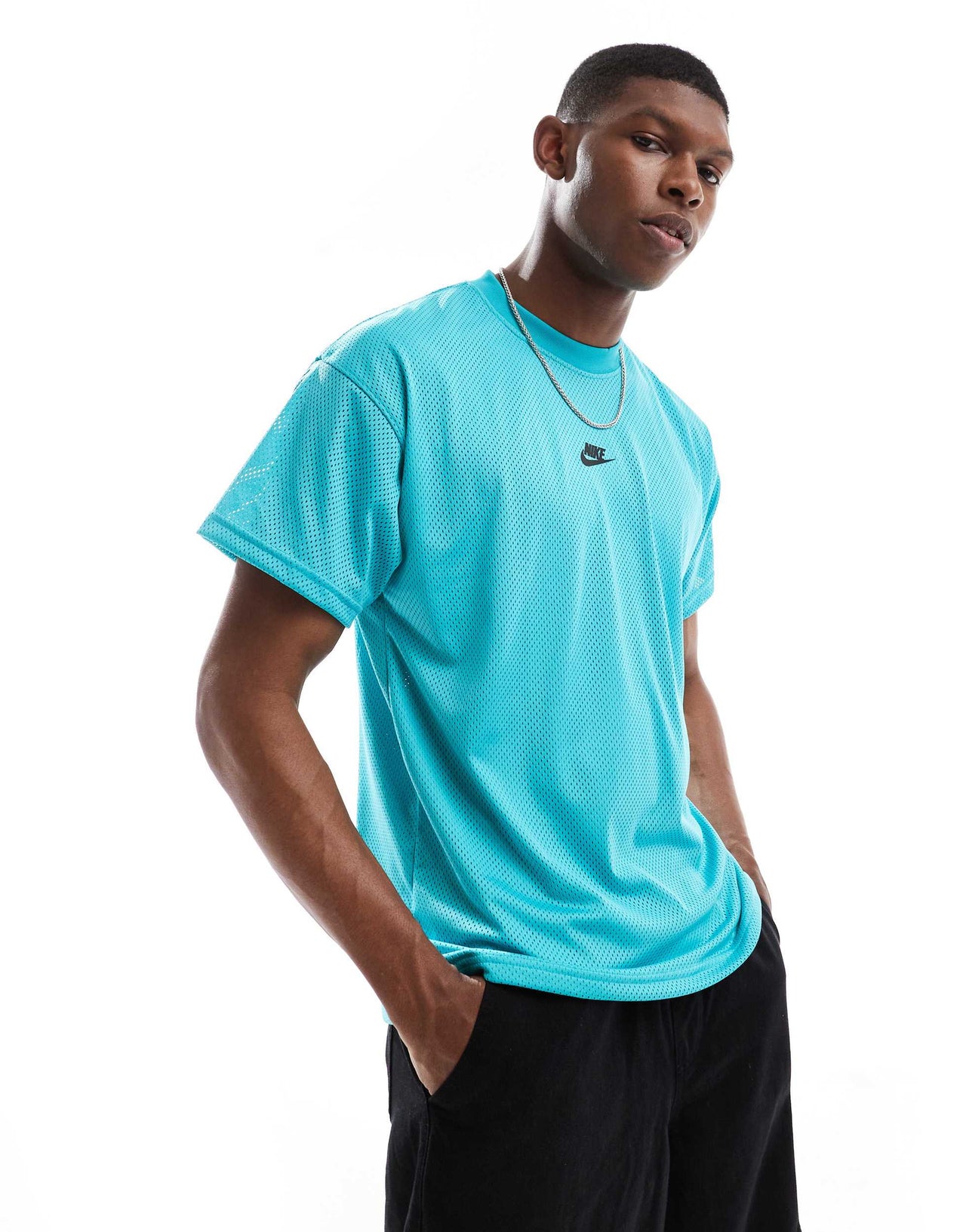 Nike mesh t-shirt in blue