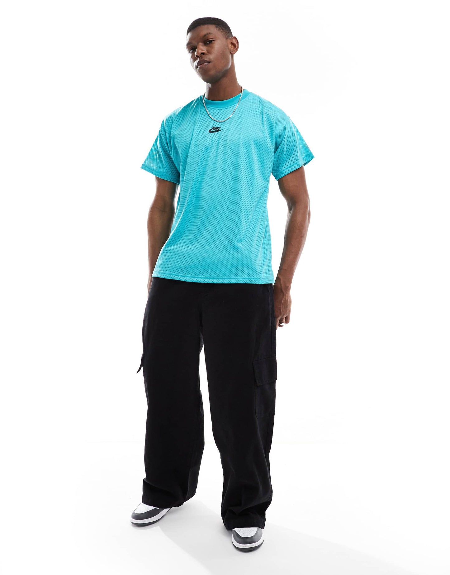 Nike mesh t-shirt in blue