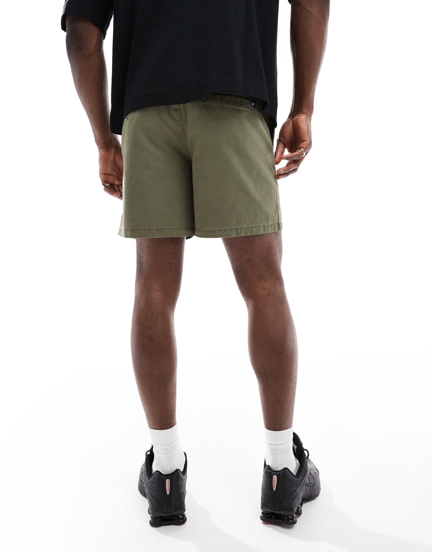 Nike Club washed chino shorts in khaki