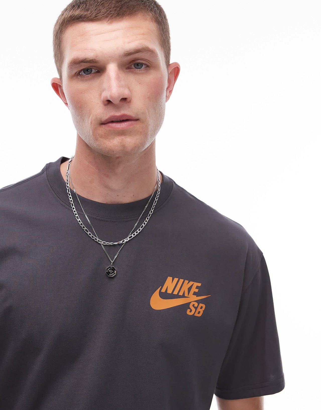 Nike SB logo t-shirt in grey
