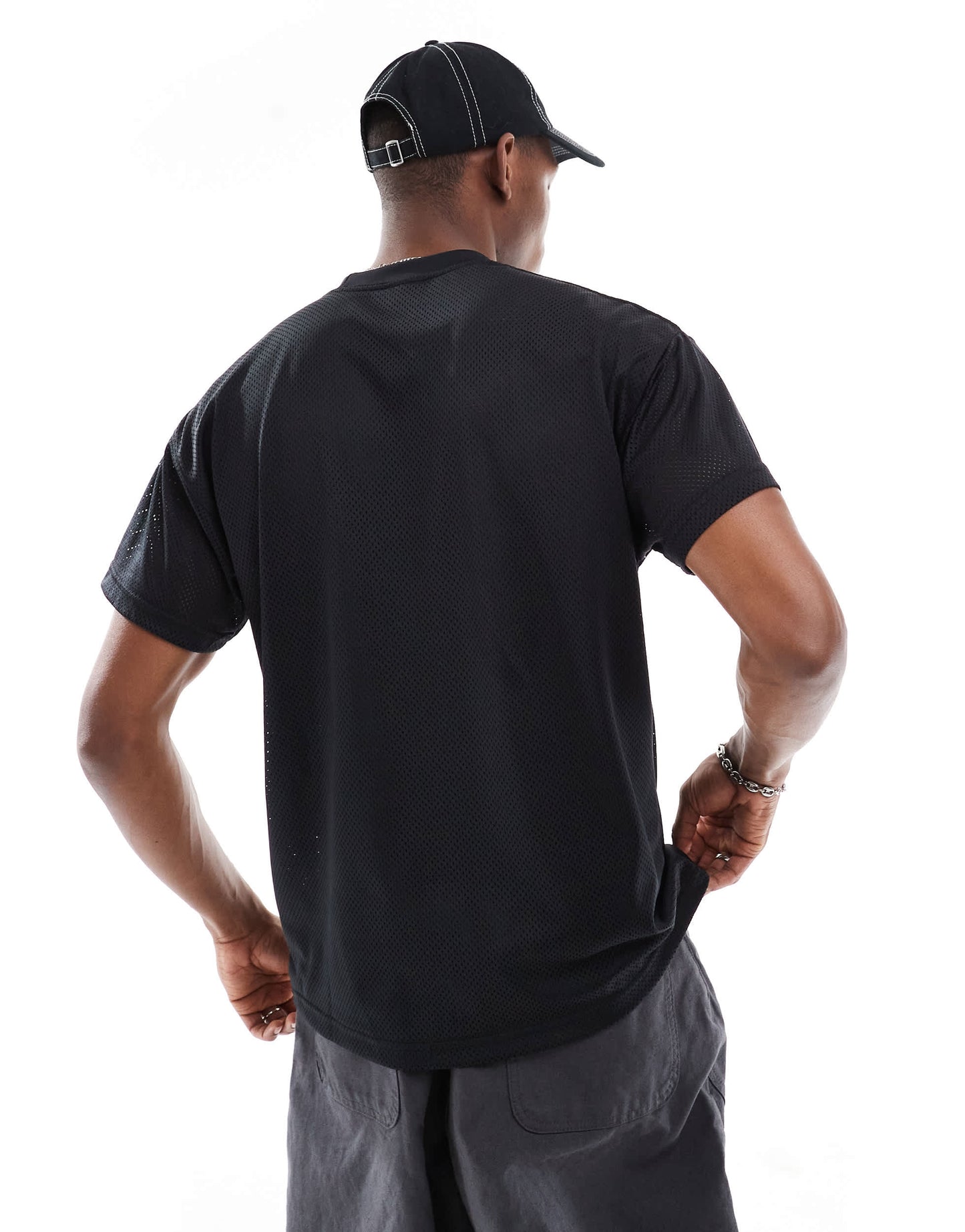 Nike mesh t-shirt in black