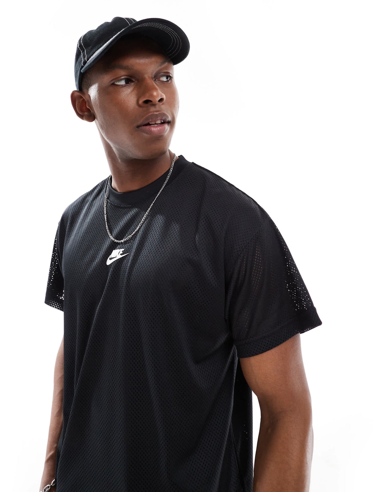 Nike mesh t-shirt in black