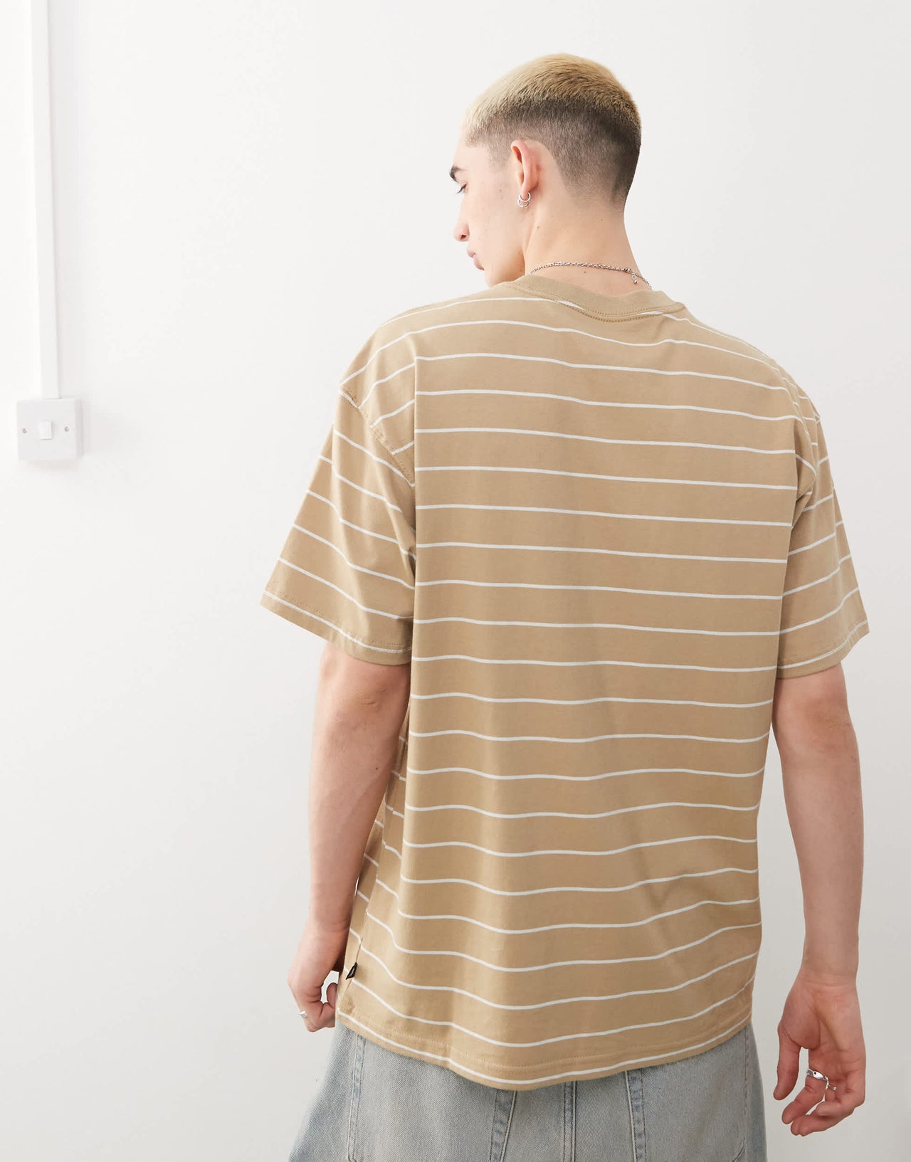 Nike SB stripe t-shirt in beige