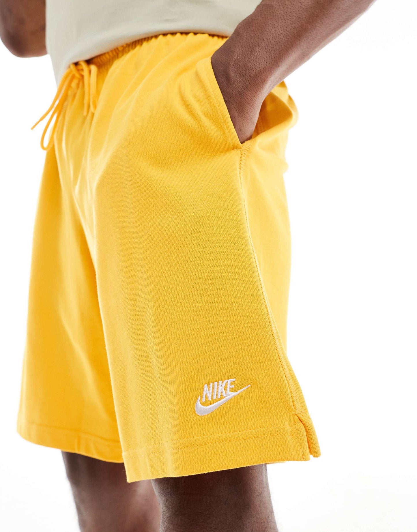 Nike Club knit shorts in yellow