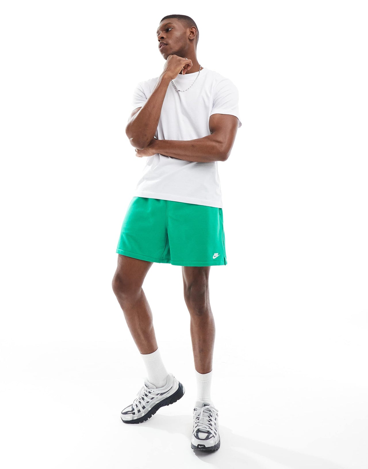 Nike Club French Terry shorts in green