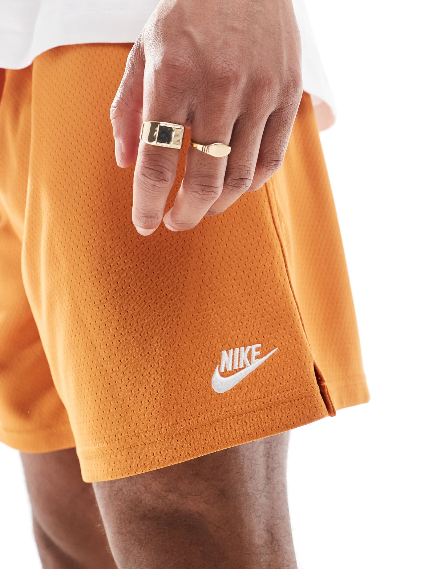 Nike Club mesh shorts in brown