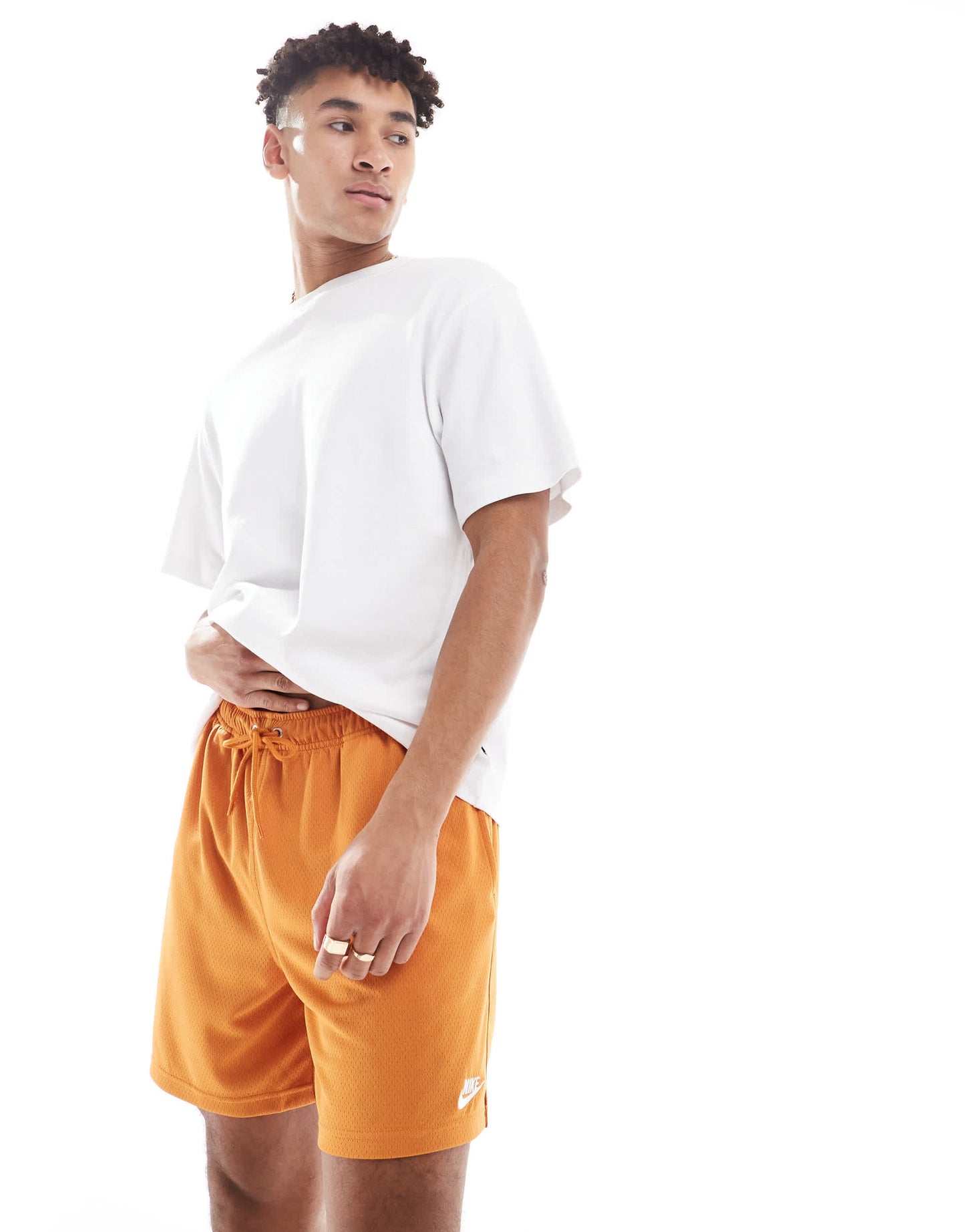 Nike Club mesh shorts in brown