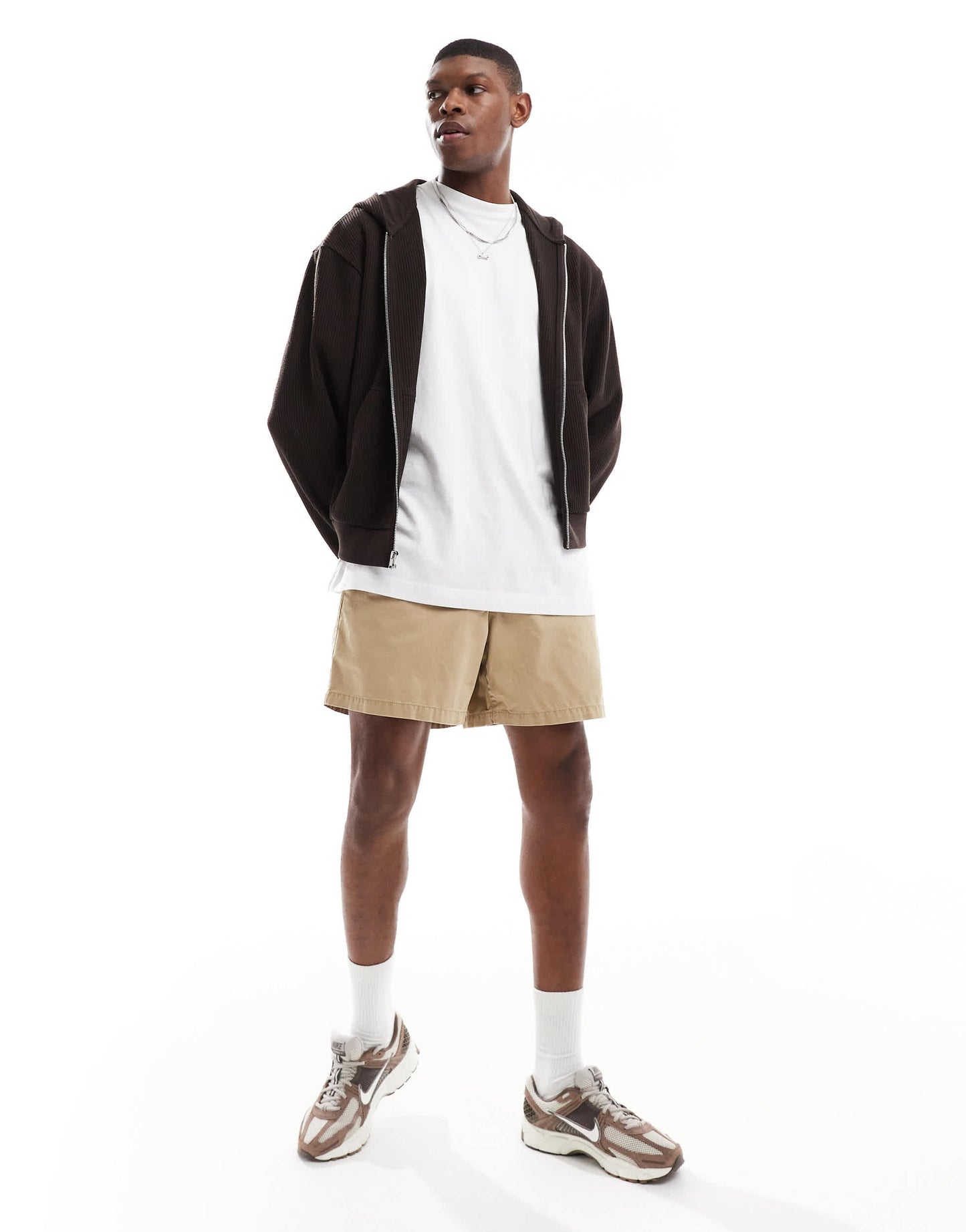 Nike Club washed chino shorts in beige