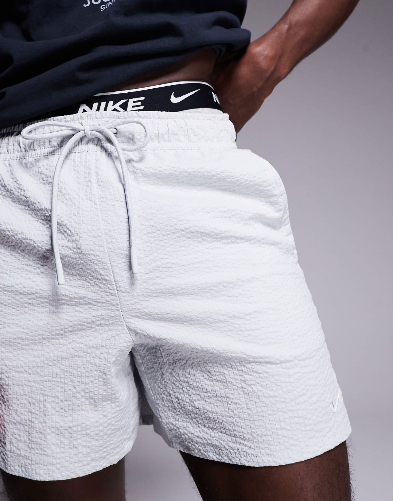 Nike Training Unlimited Dri-FIT seersucker 5 inch shorts in grey