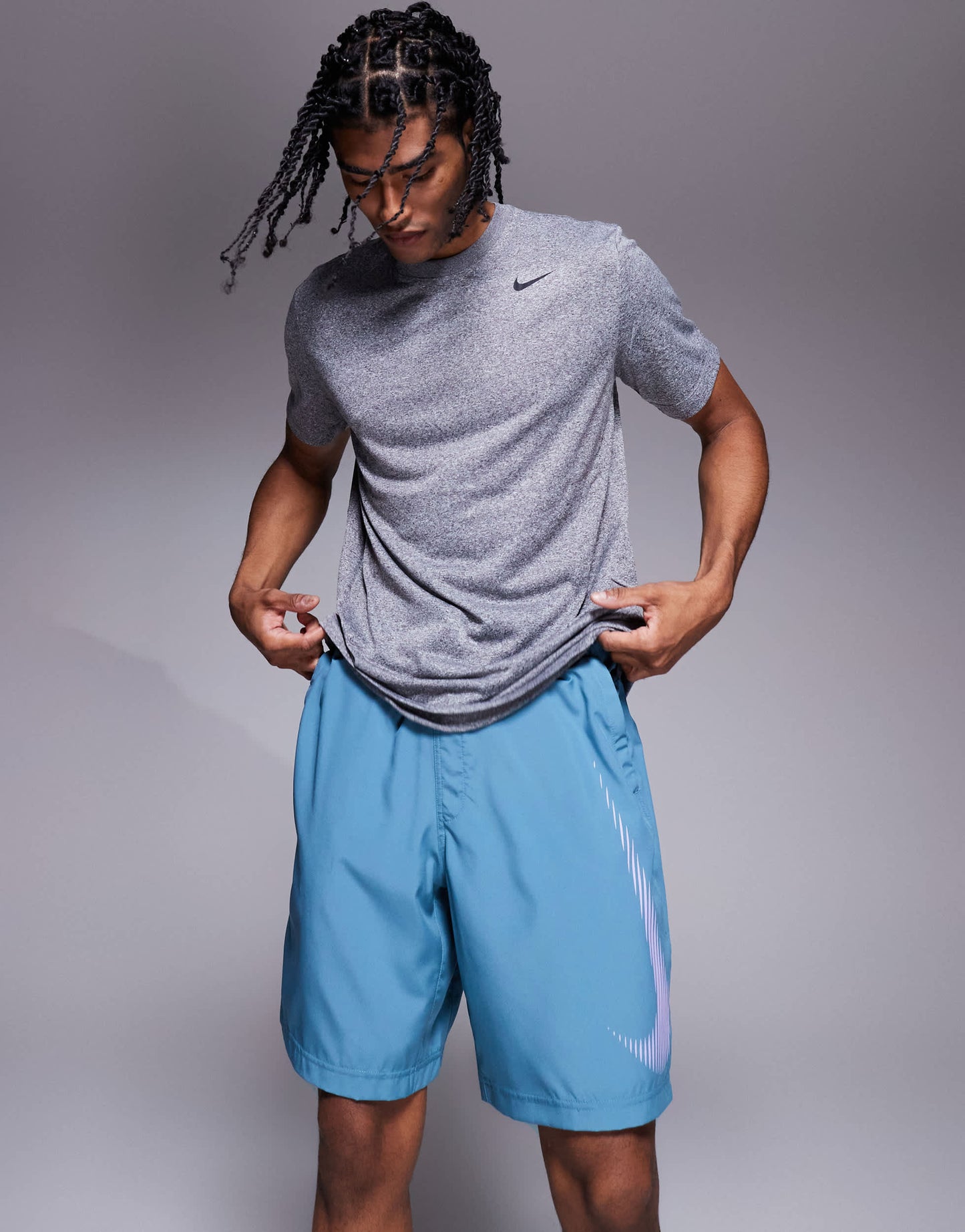 Nike Training Form Dri-FIT 9 inch shorts in blue