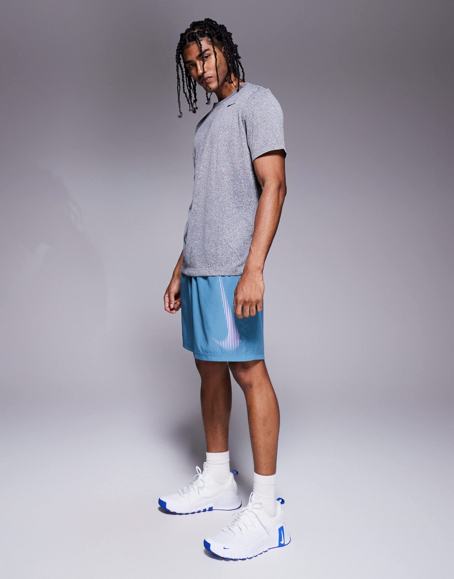 Nike Training Form Dri-FIT 9 inch shorts in blue