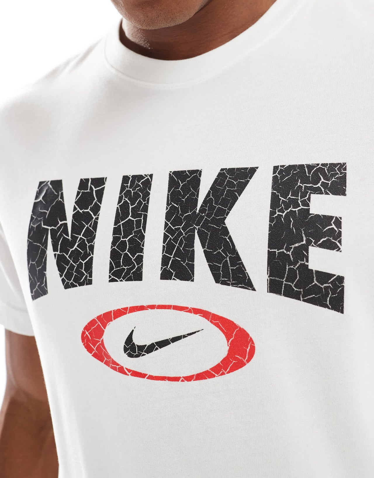 Nike Training oval swoosh graphic t-shirt in white