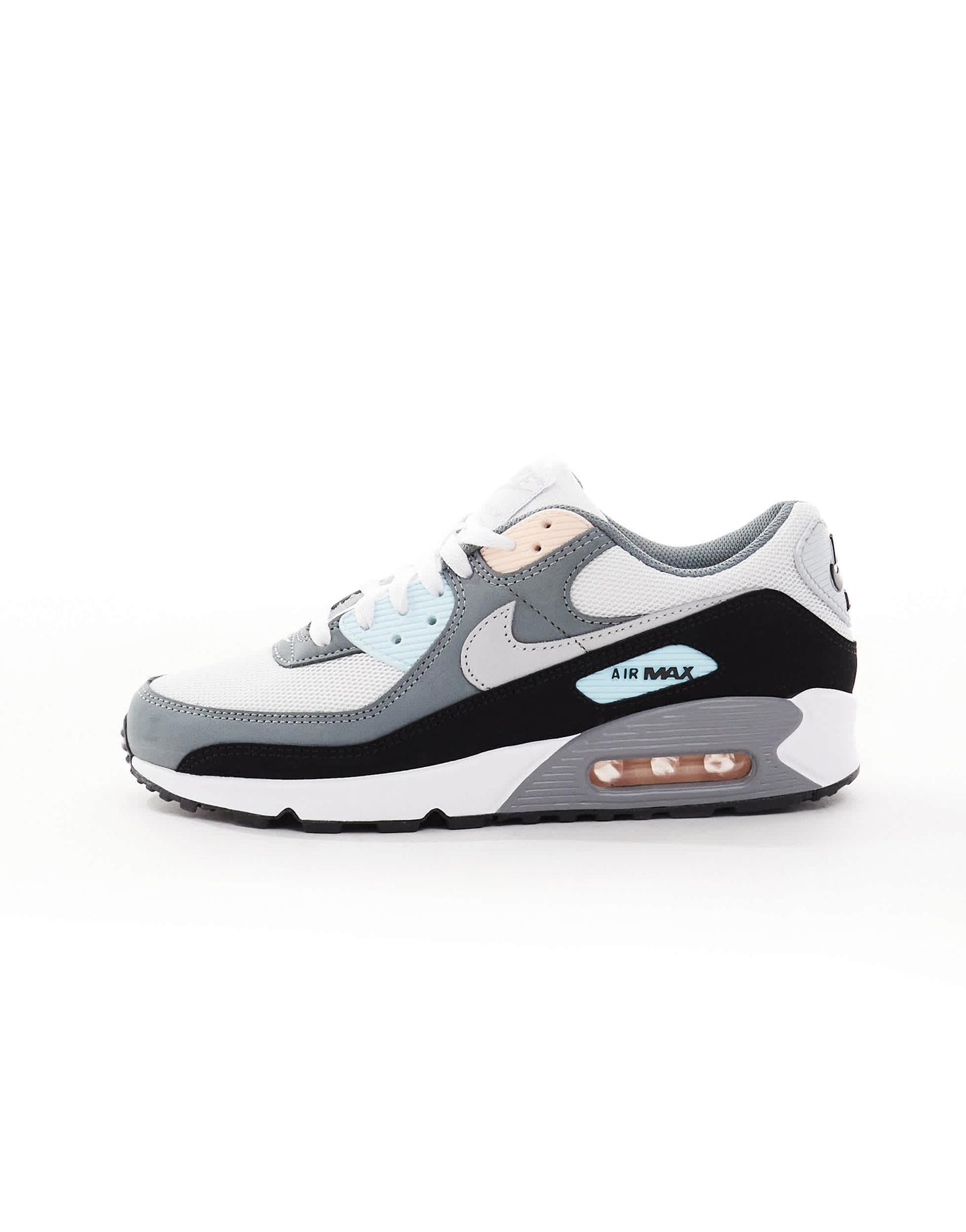 Nike Air Max 90 trainers in blue and coral