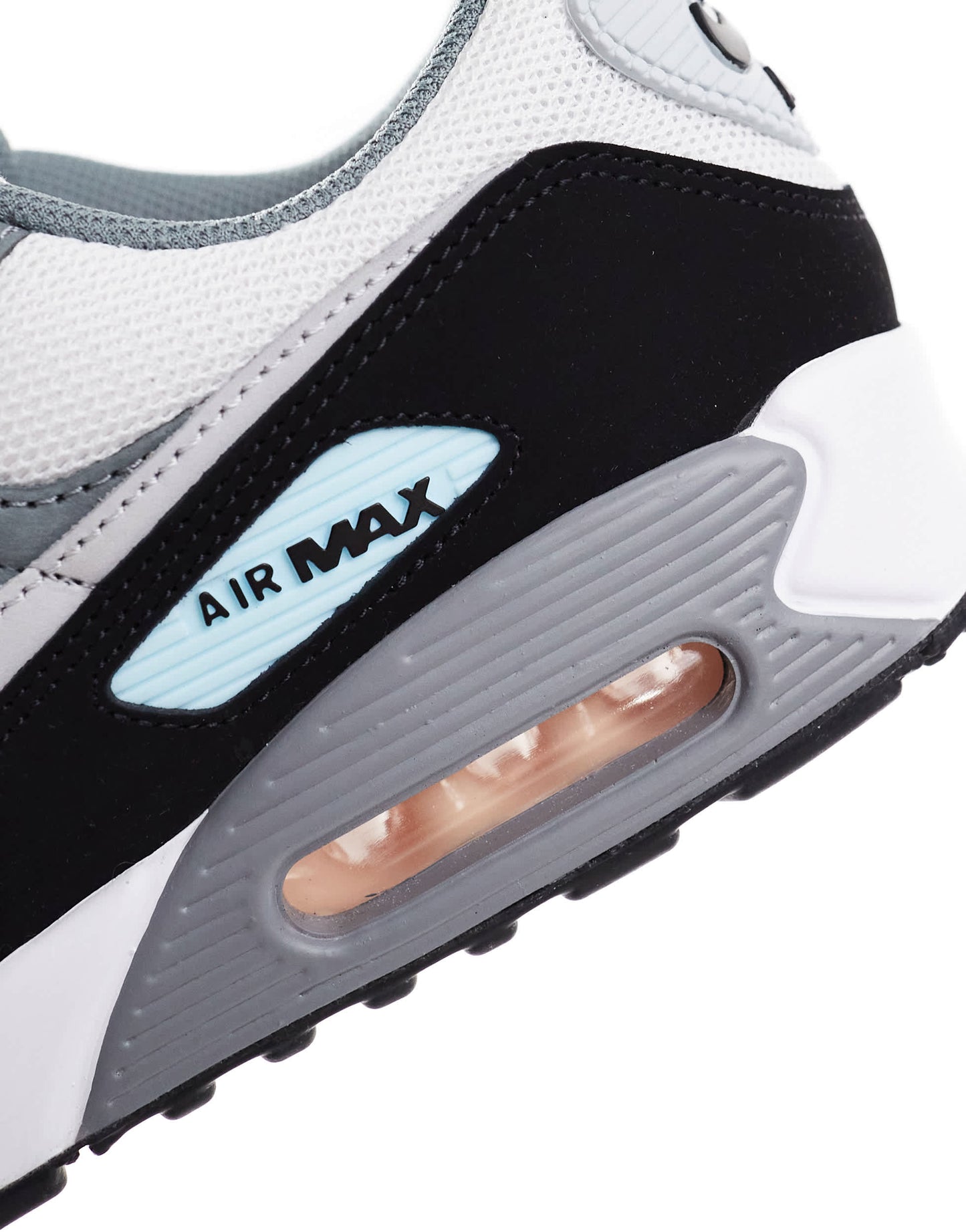 Nike Air Max 90 trainers in blue and coral